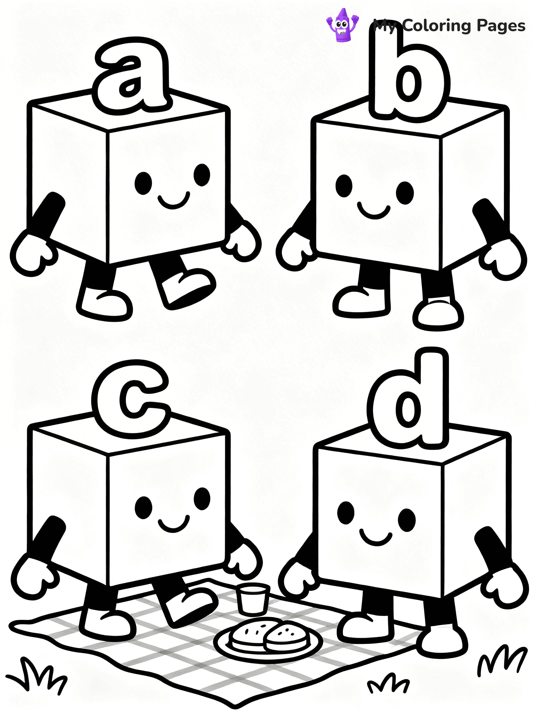 Alphablocks Coloring Pages - 9