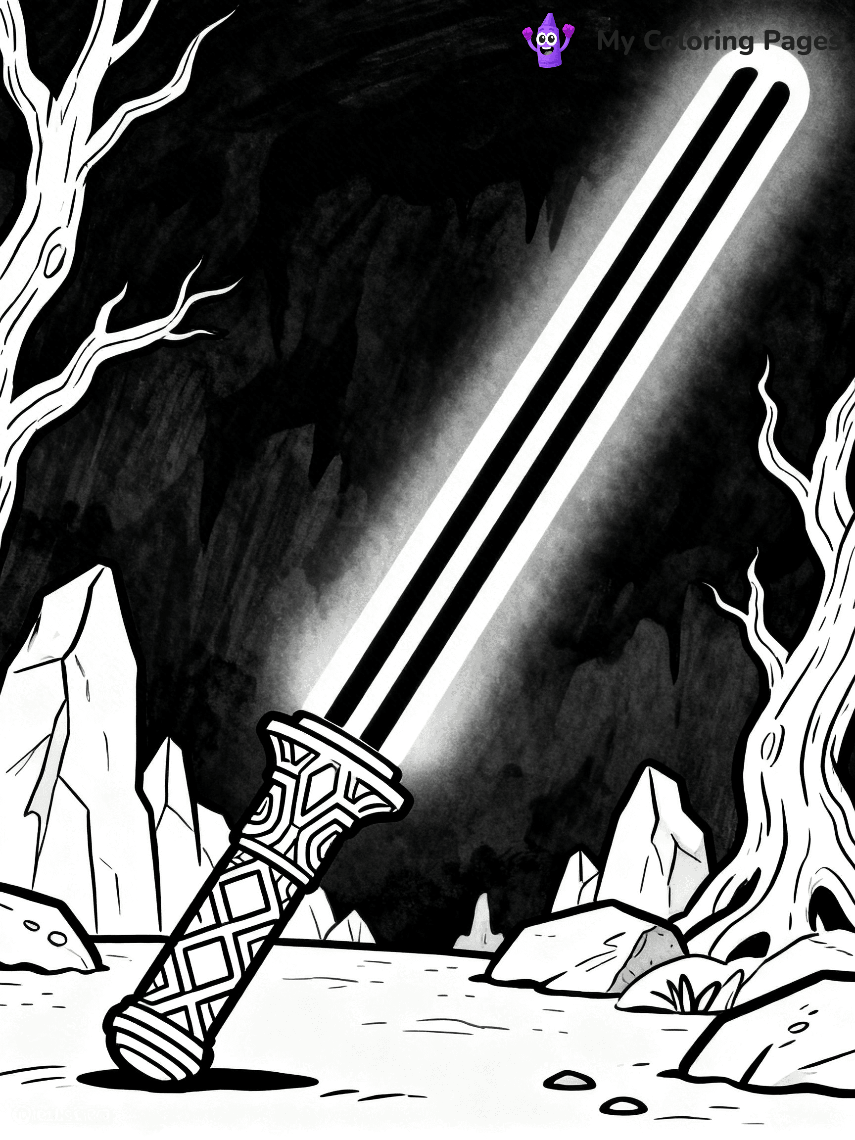 Lightsaber Coloring Pages - 29