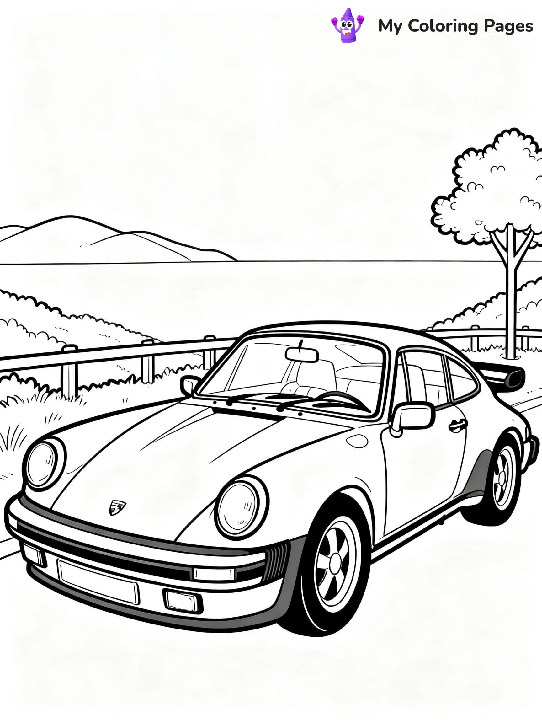 Porsche Coloring Pages - 1