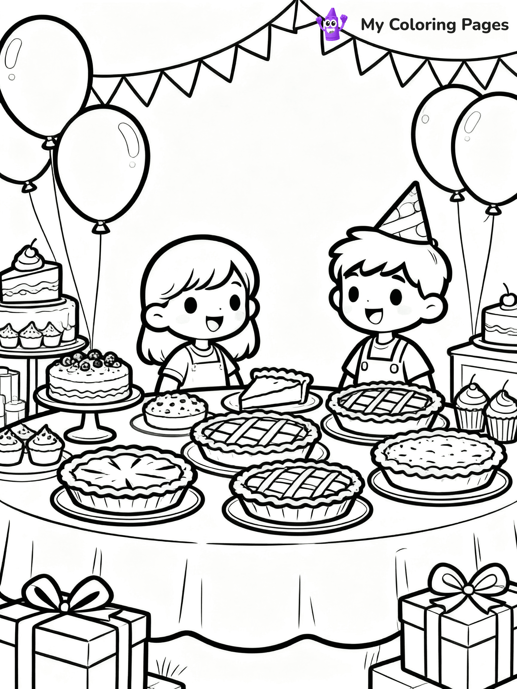 Pie Coloring Pages - 17