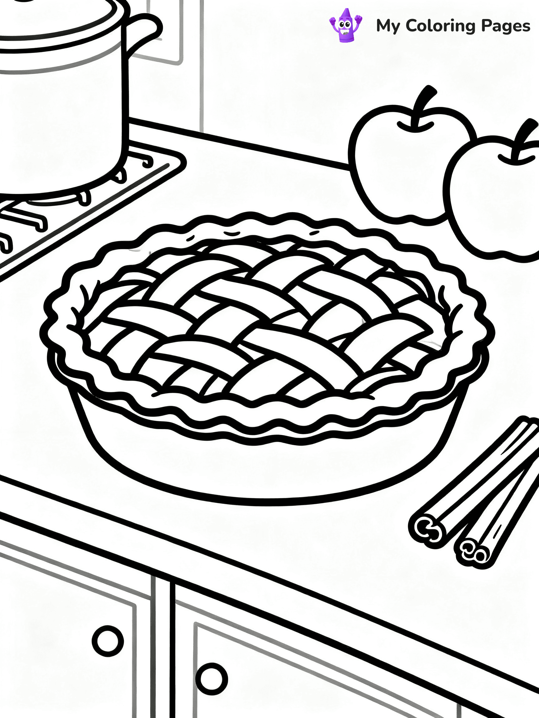 Pie Coloring Pages - 7