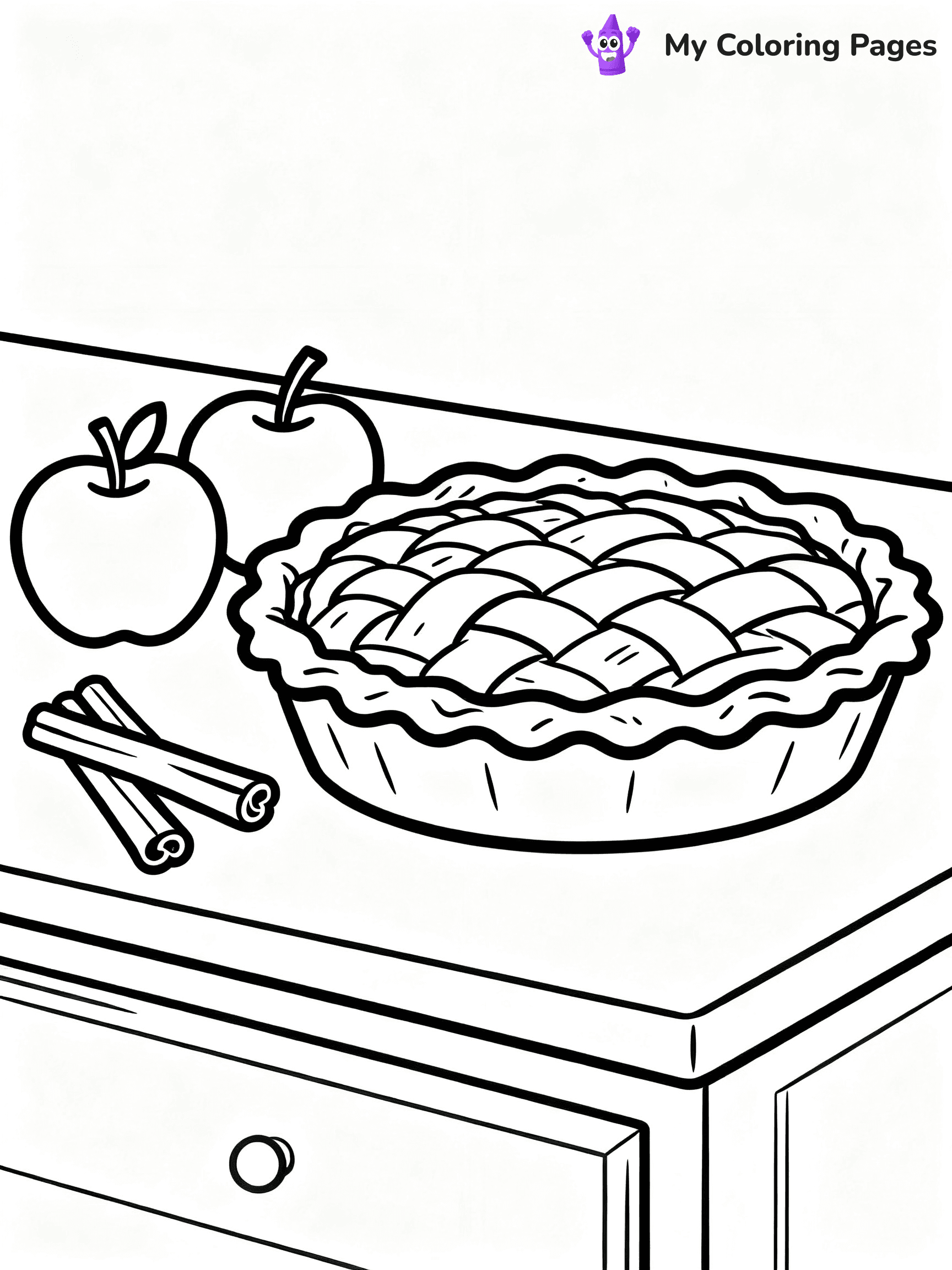 Pie Coloring Pages - 1