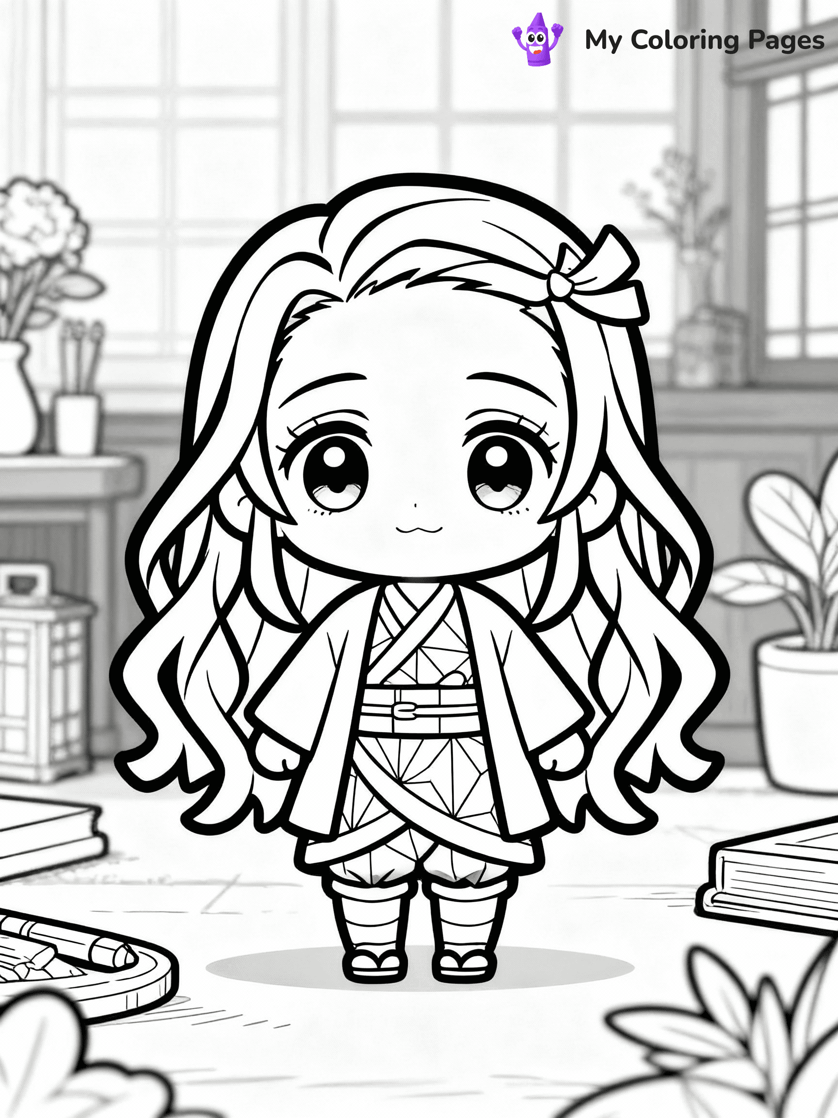 Nezuko Coloring Pages - 34