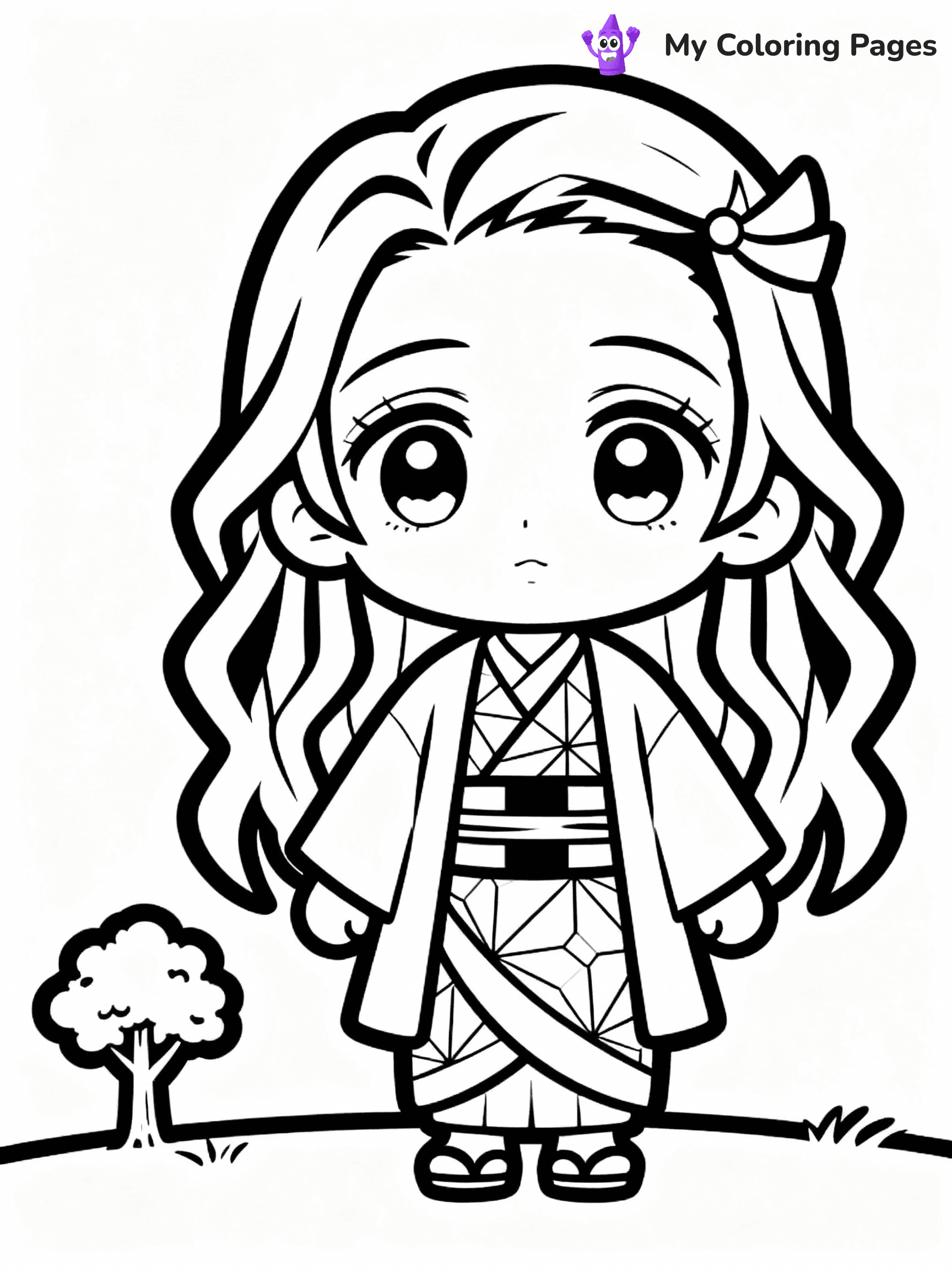 Nezuko Coloring Pages - 30
