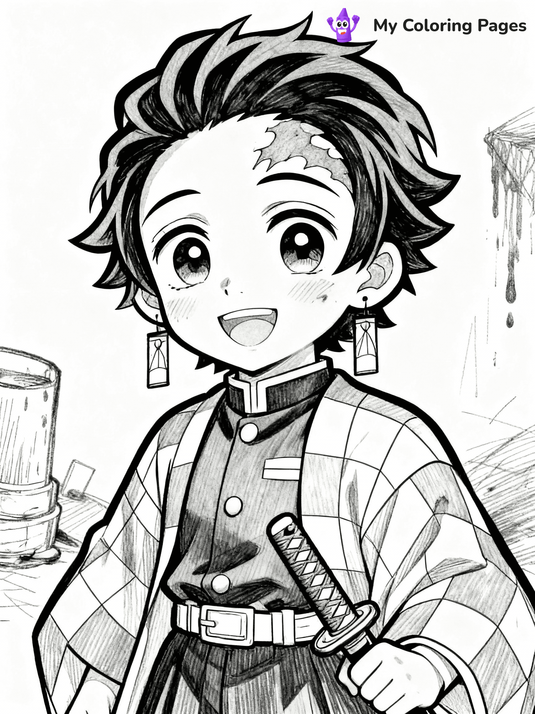 Nezuko Coloring Pages - 23