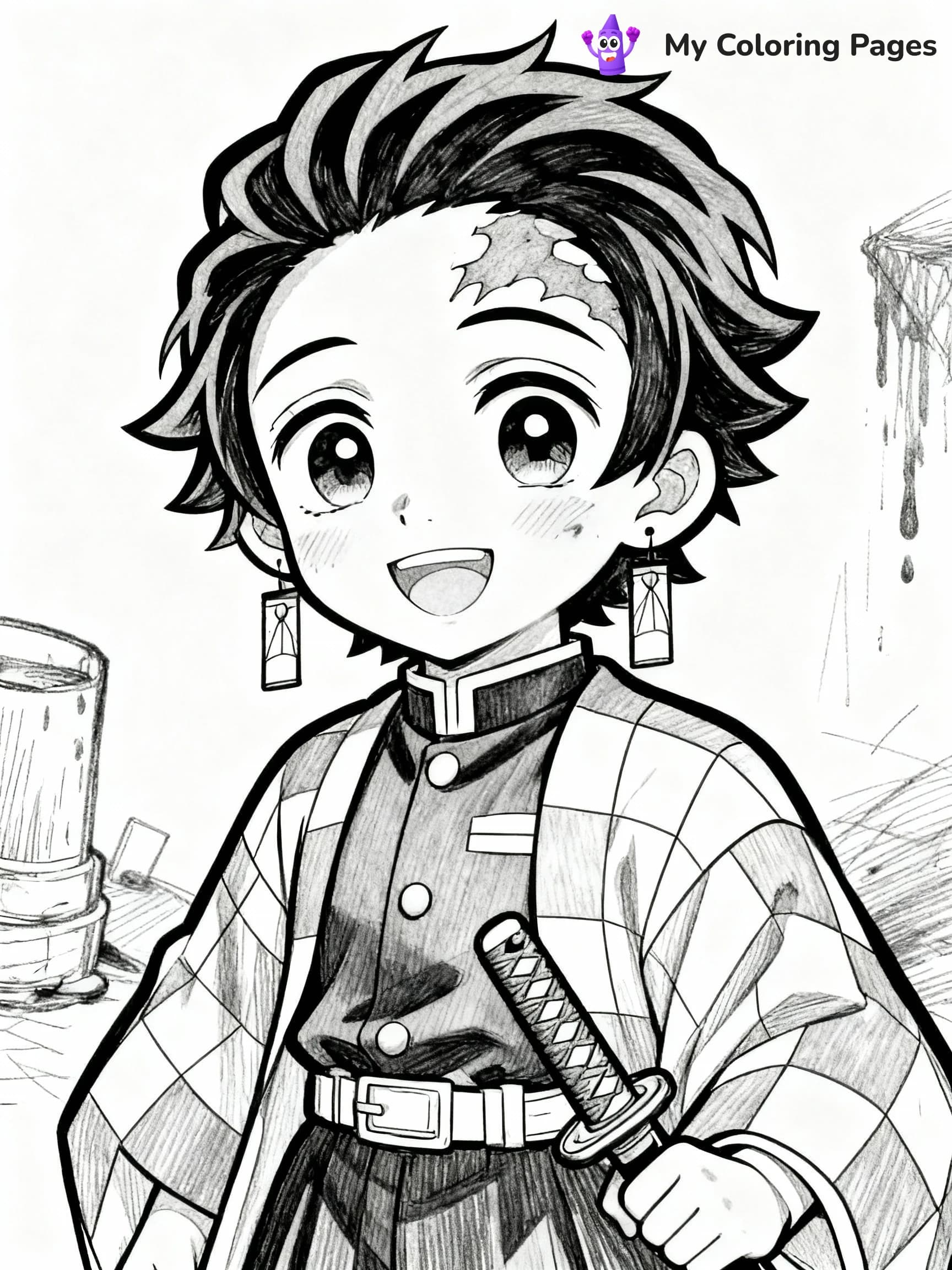 Nezuko Coloring Pages - 23