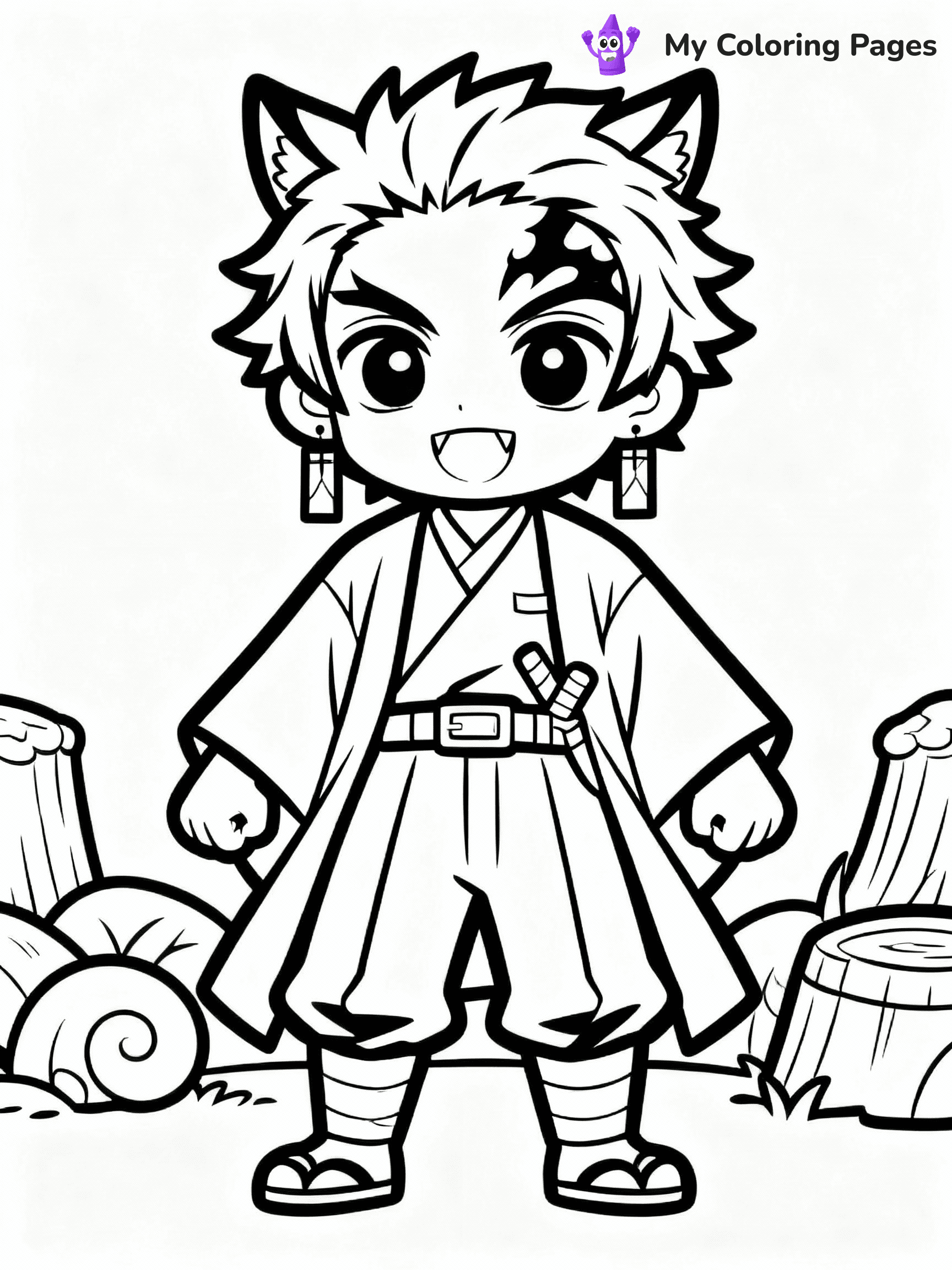 Nezuko Coloring Pages - 21