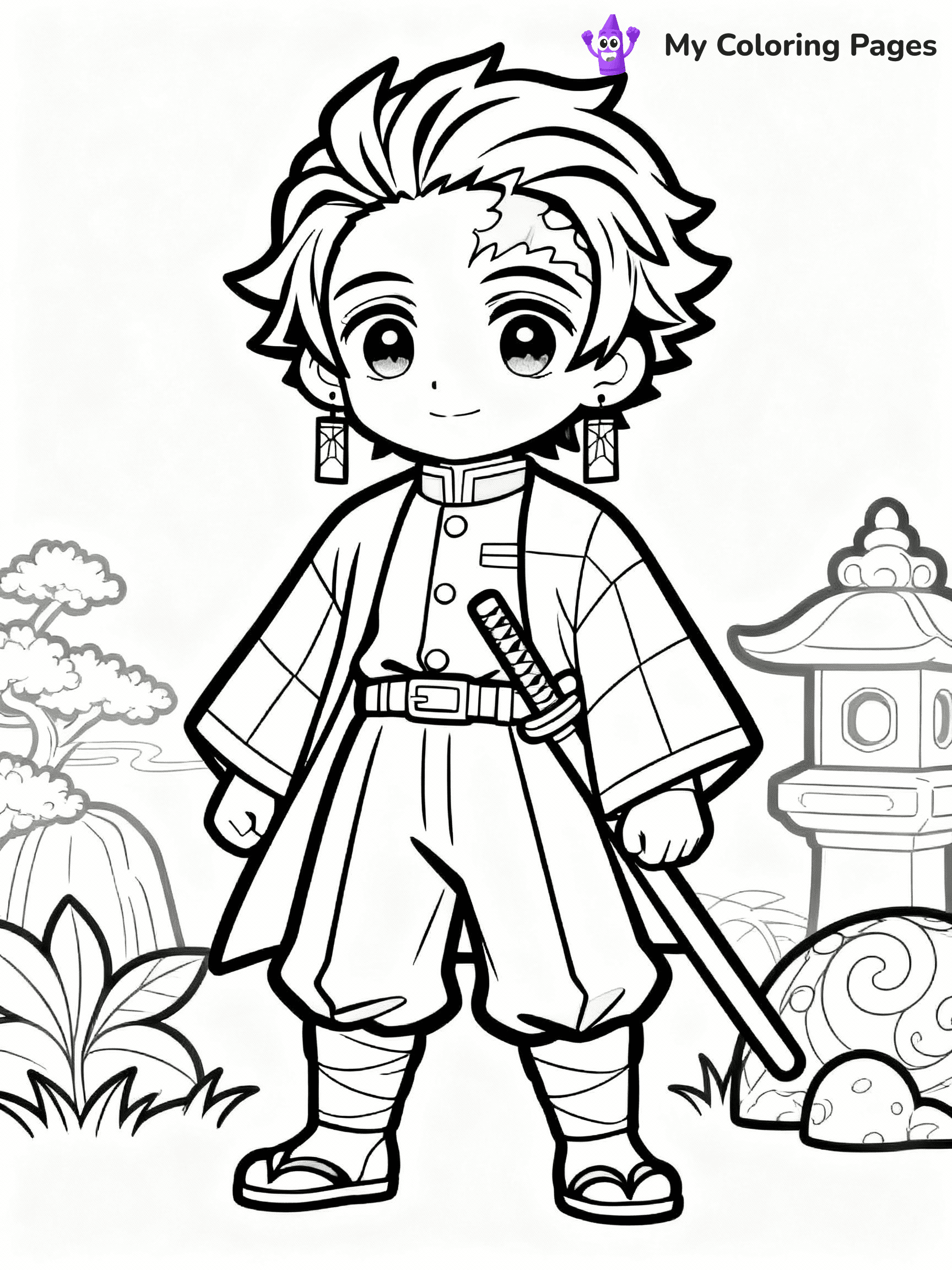 Nezuko Coloring Pages - 14