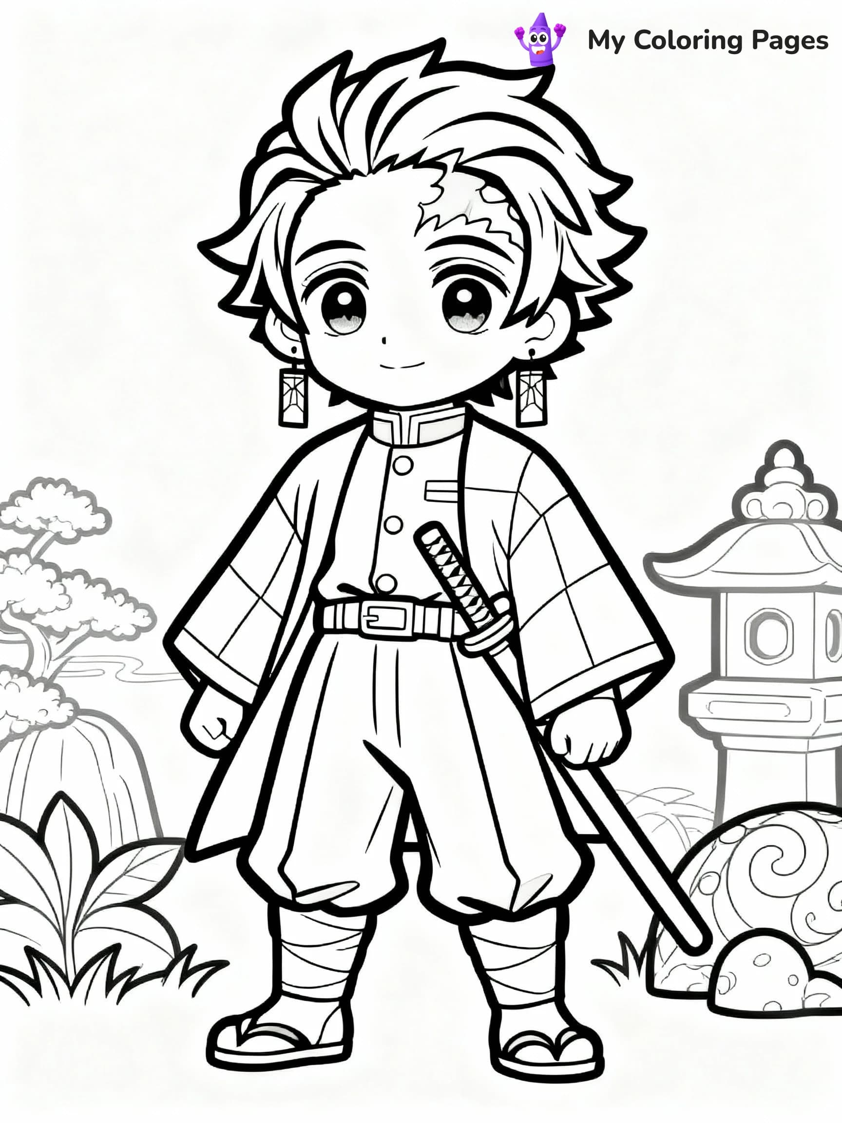 Nezuko Coloring Pages - 14