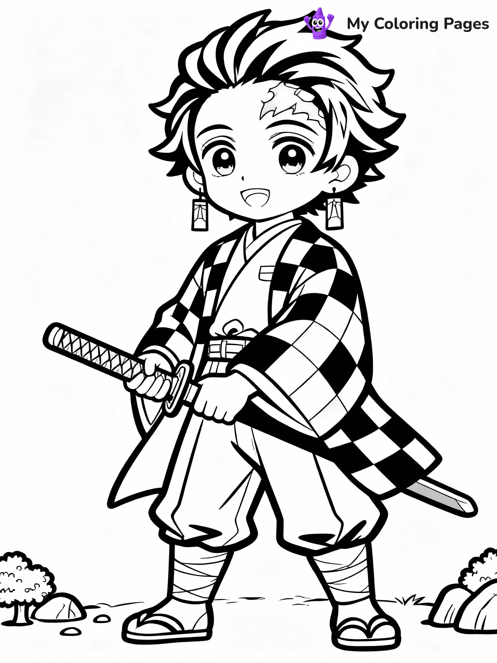 Nezuko Coloring Pages - 13