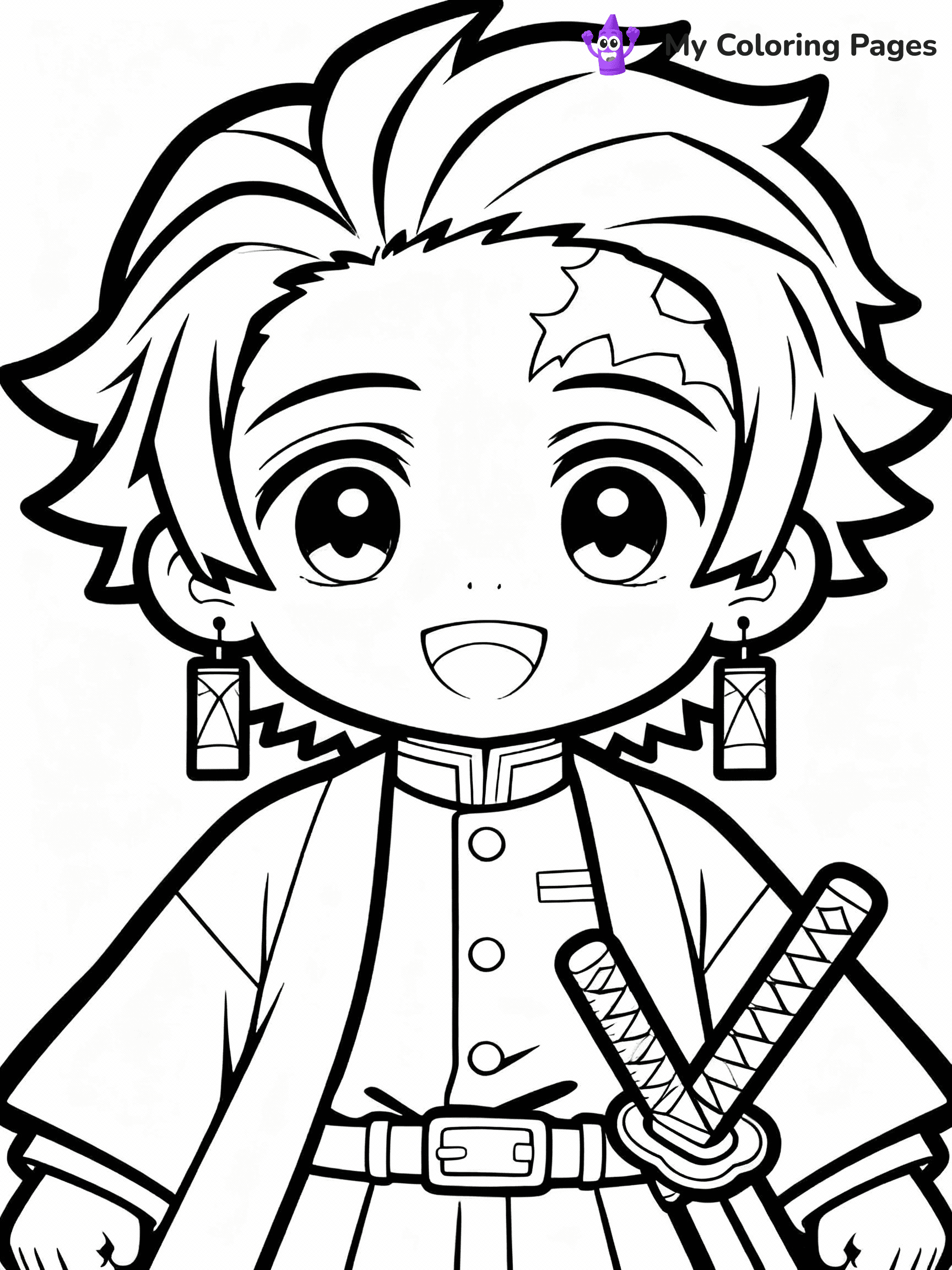Nezuko Coloring Pages - 9