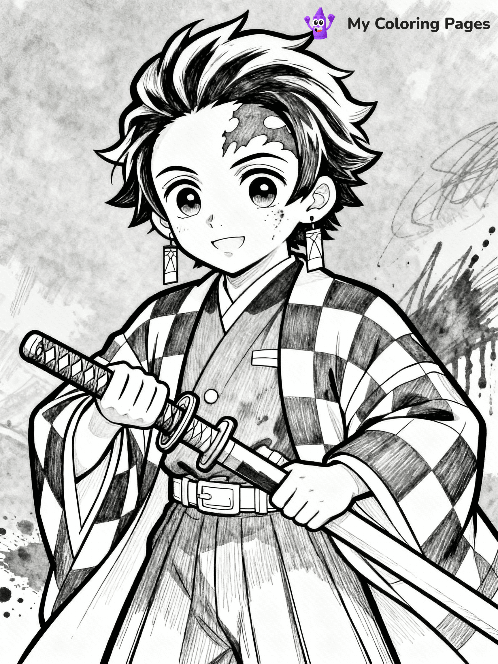 Nezuko Coloring Pages - 8