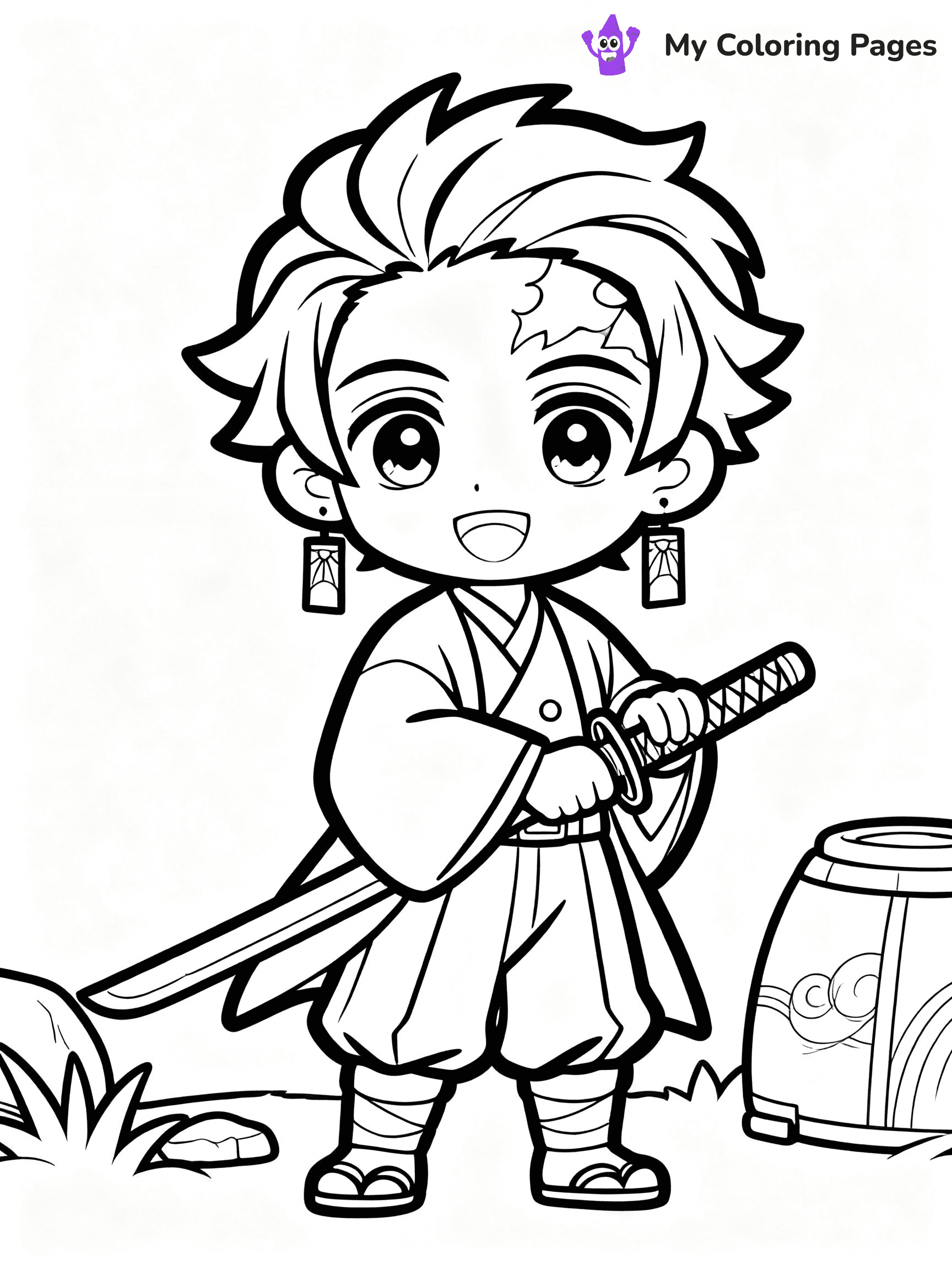 Nezuko Coloring Pages - 7