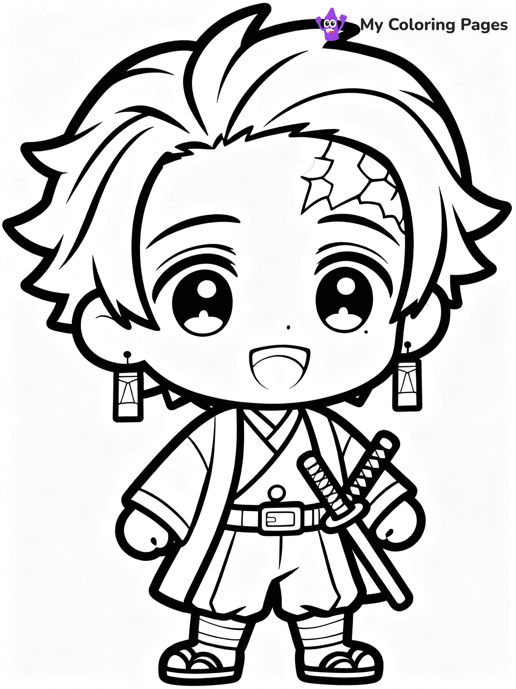 Nezuko Coloring Pages - 6