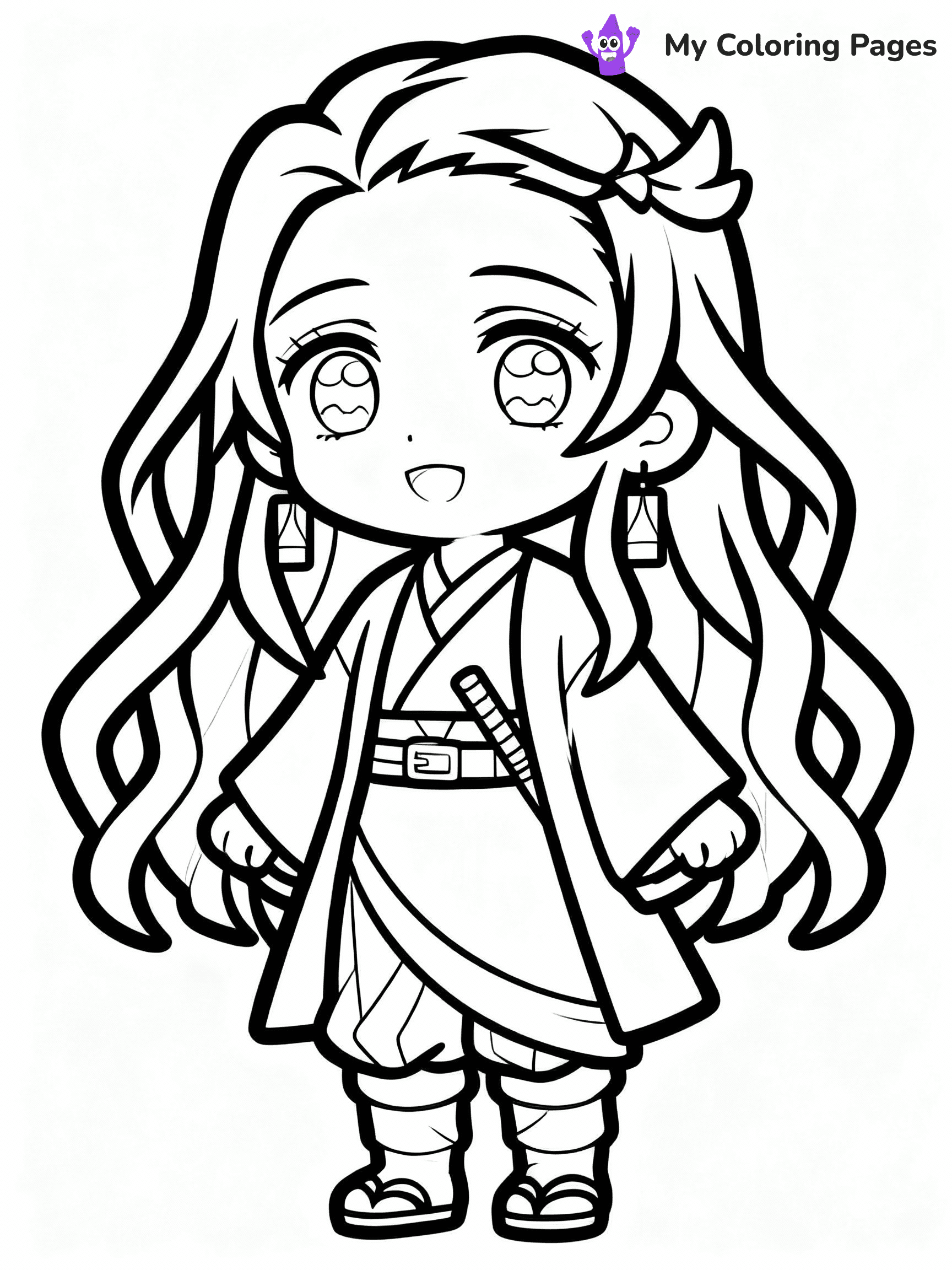 Nezuko Coloring Pages - 3