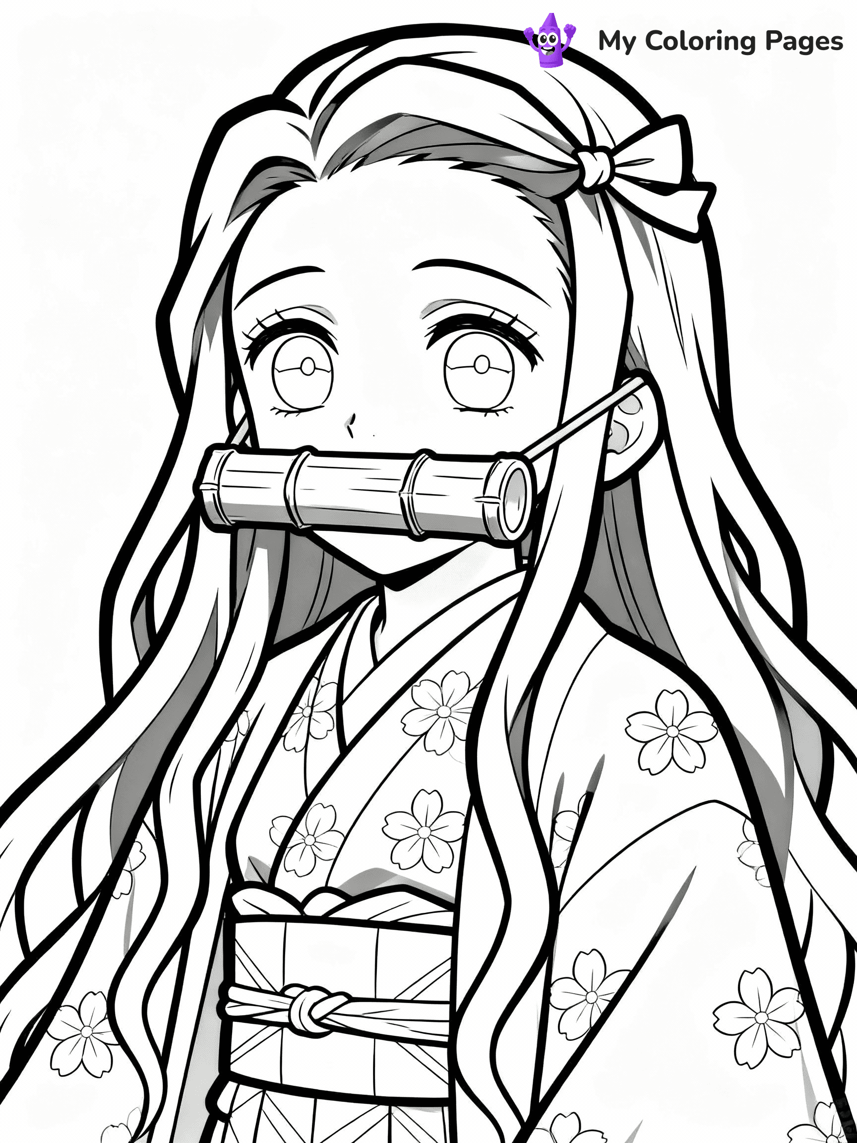 Nezuko Coloring Pages - 1