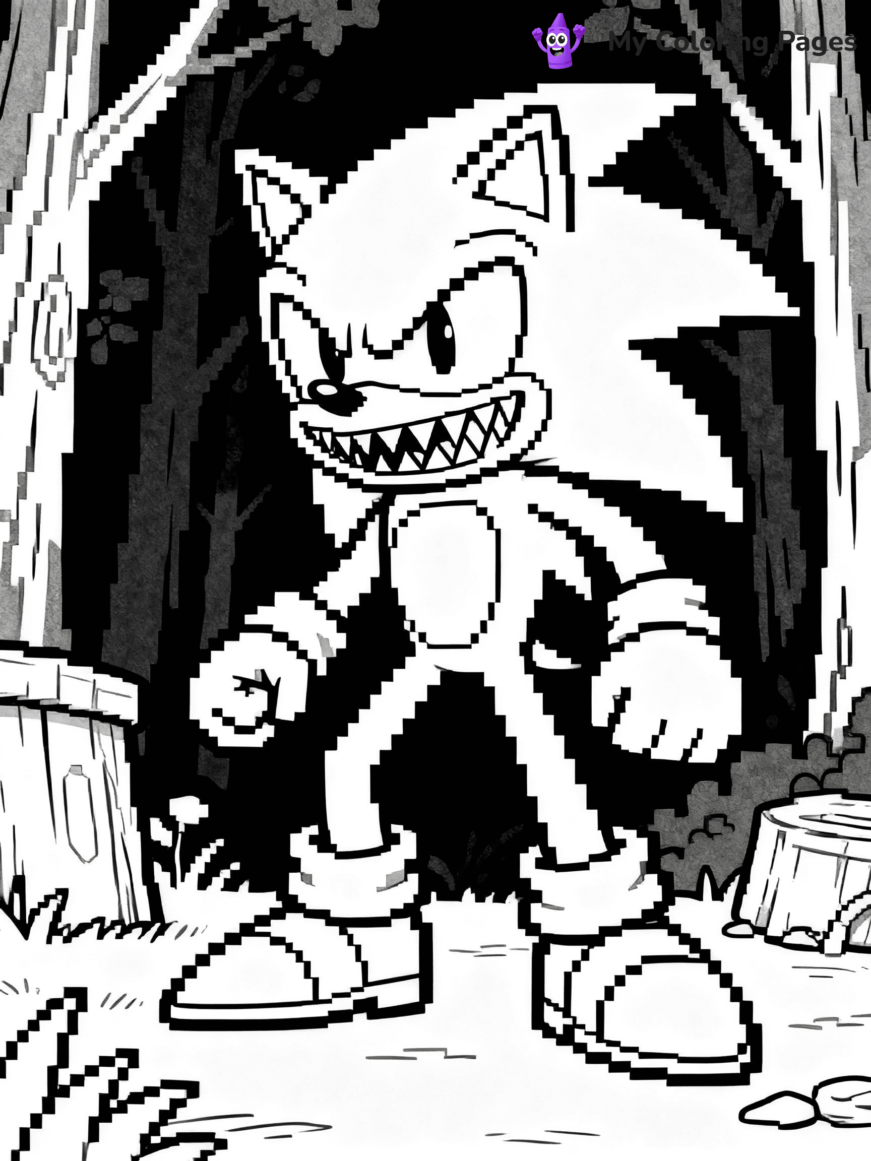 Sonic Exe Coloring Pages - 28