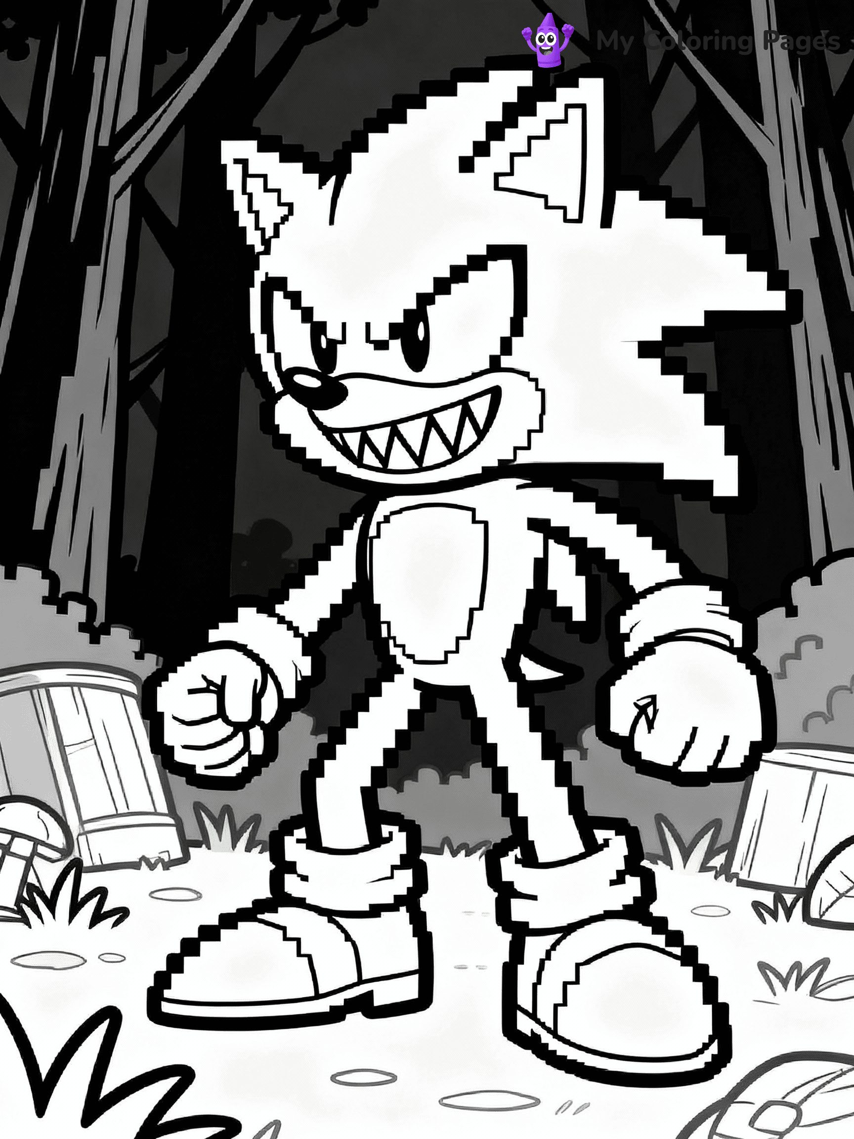 Sonic Exe Coloring Pages - 27
