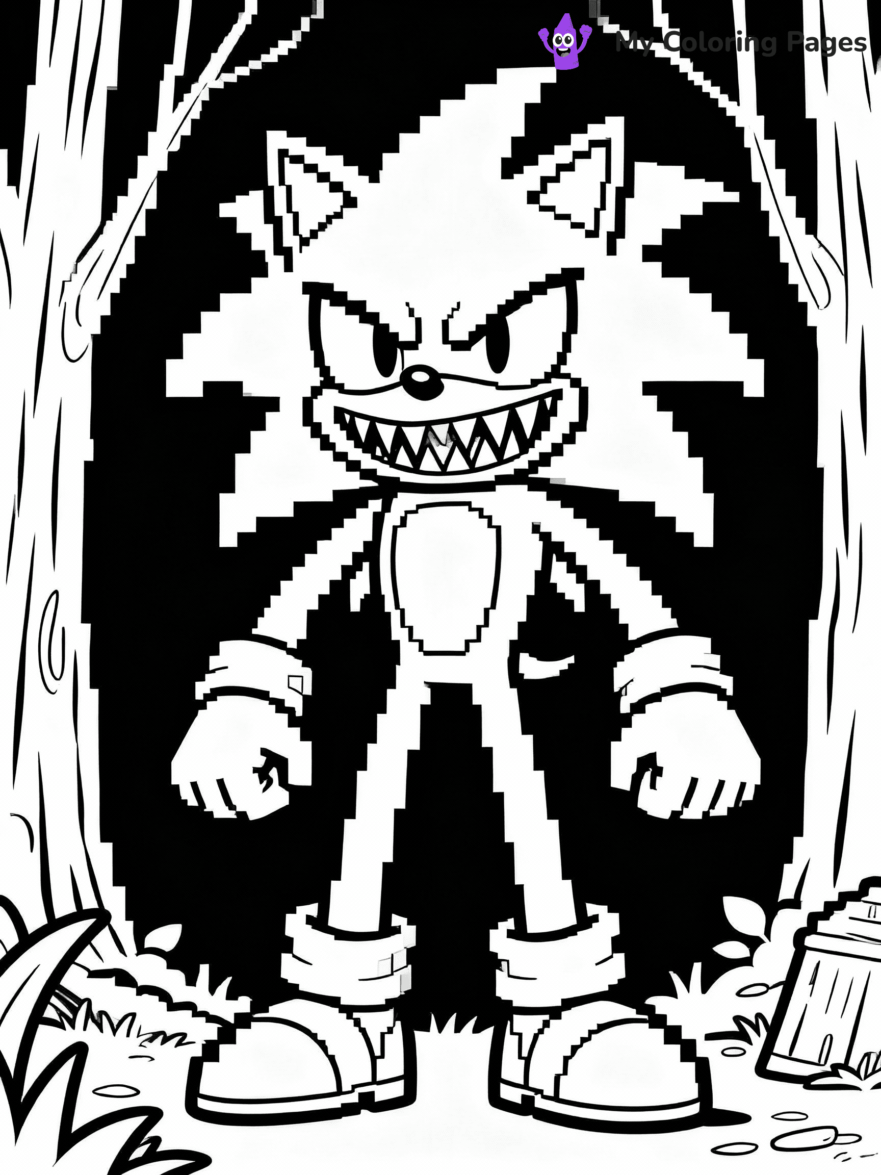 Sonic Exe Coloring Pages - 25