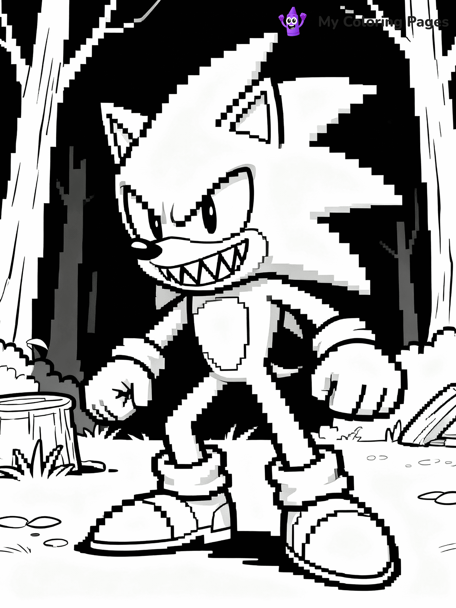 Sonic Exe Coloring Pages - 24
