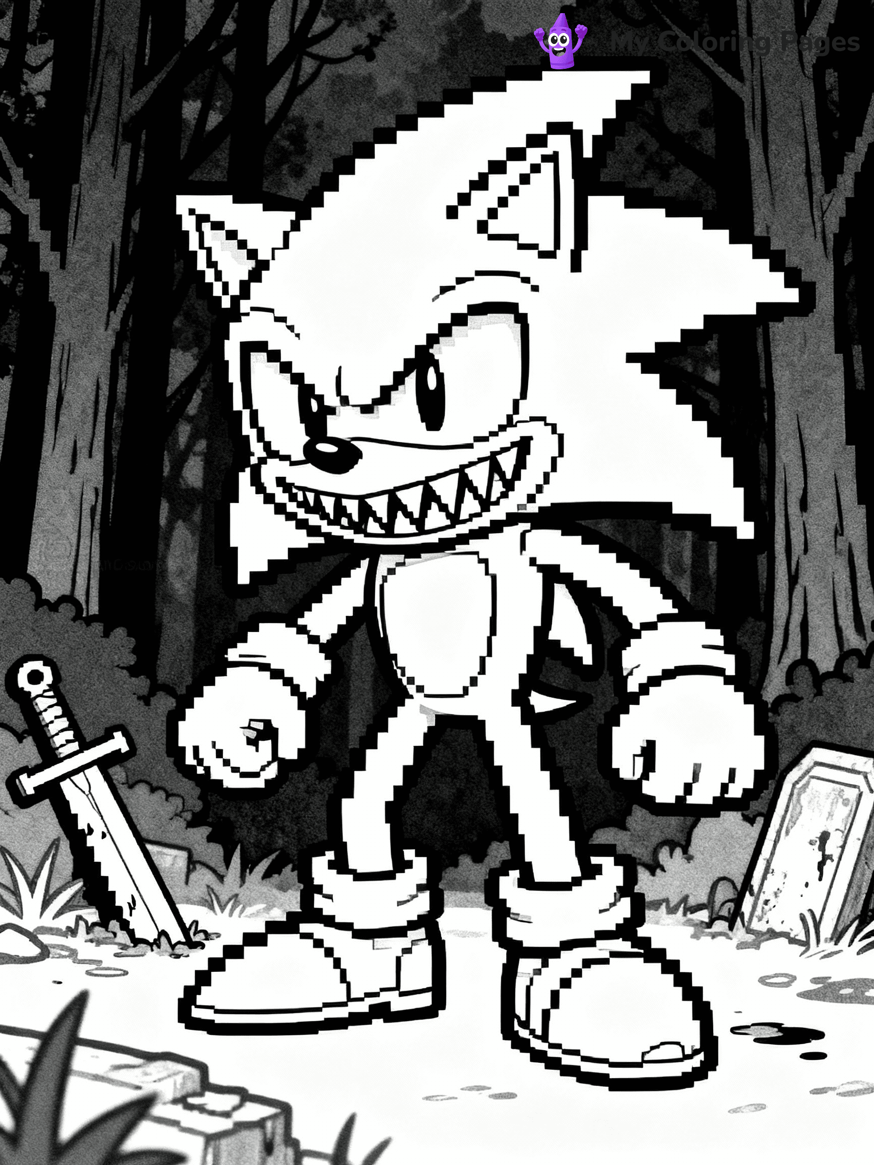 Sonic Exe Coloring Pages - 23