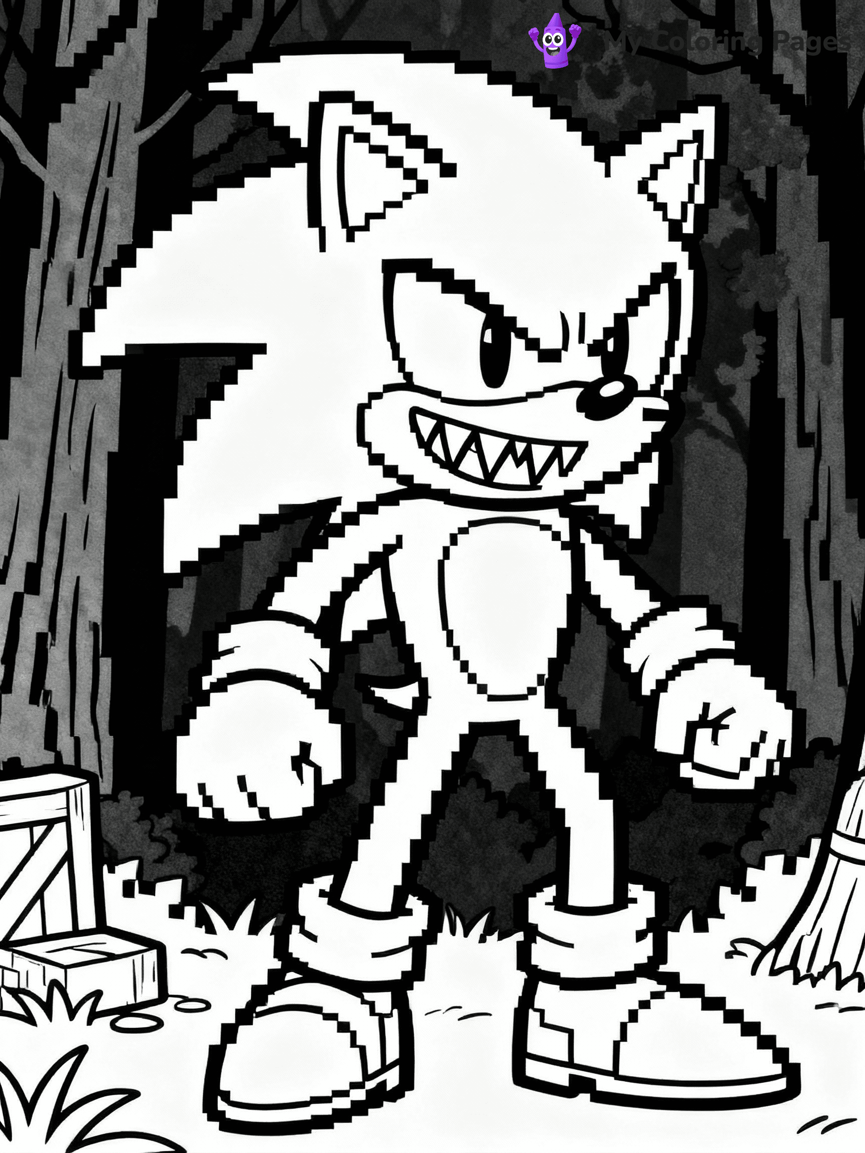 Sonic Exe Coloring Pages - 22