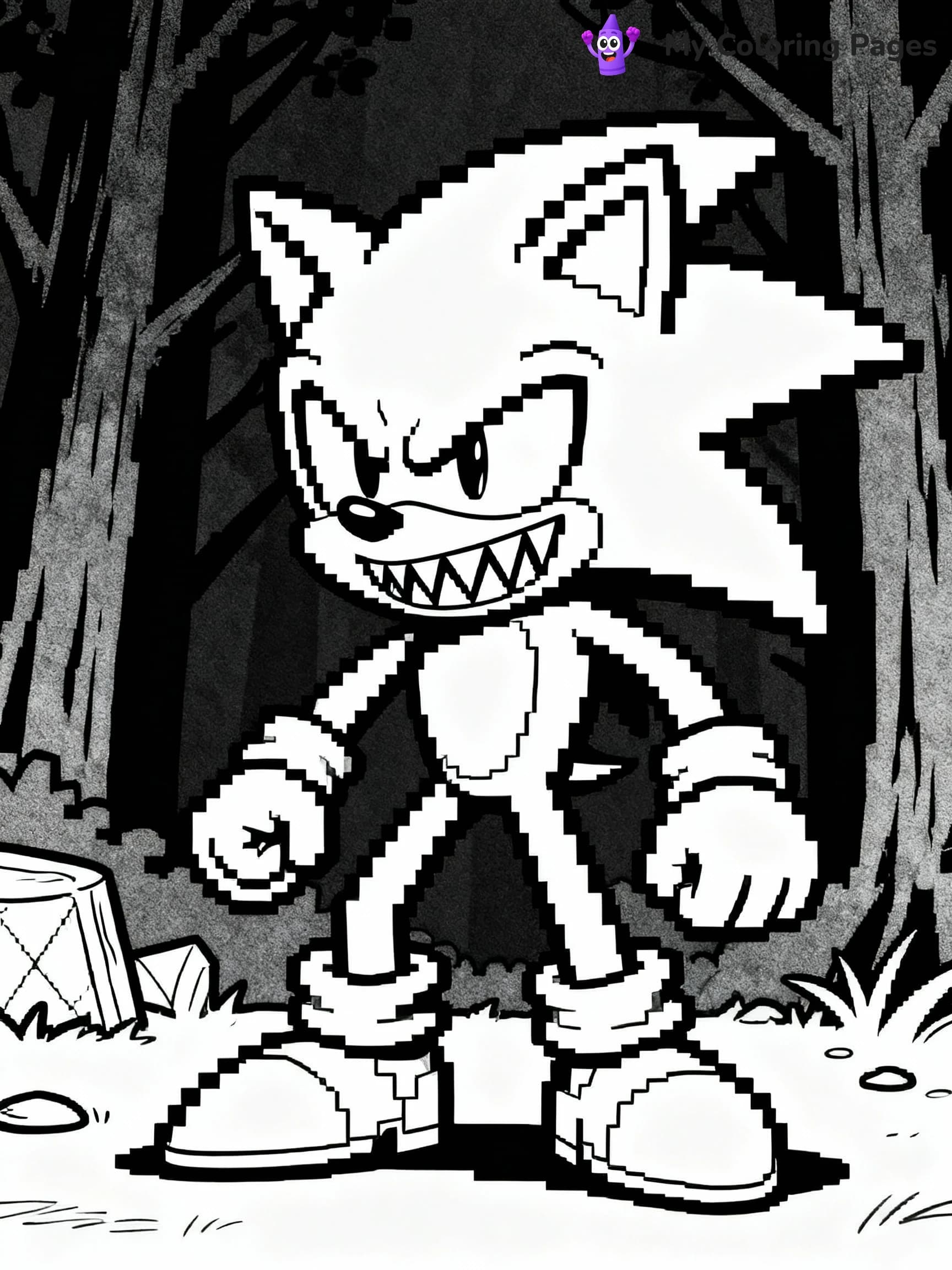 Sonic Exe Coloring Pages - 20