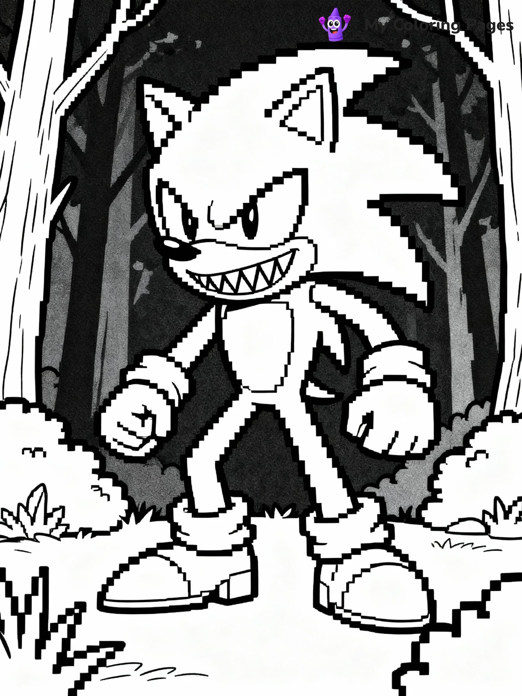 Sonic Exe Coloring Pages - 17
