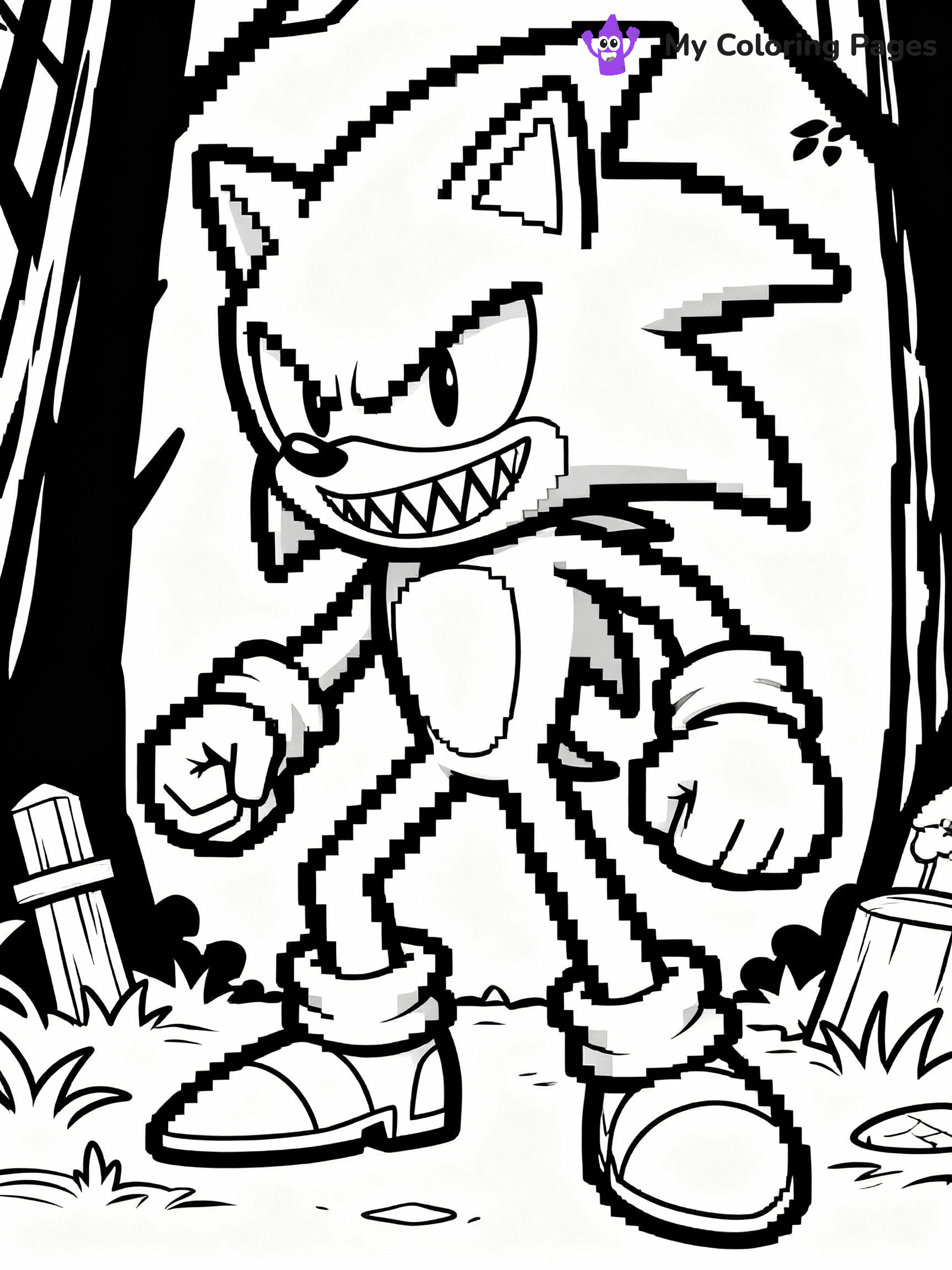 Sonic Exe Coloring Pages - 16