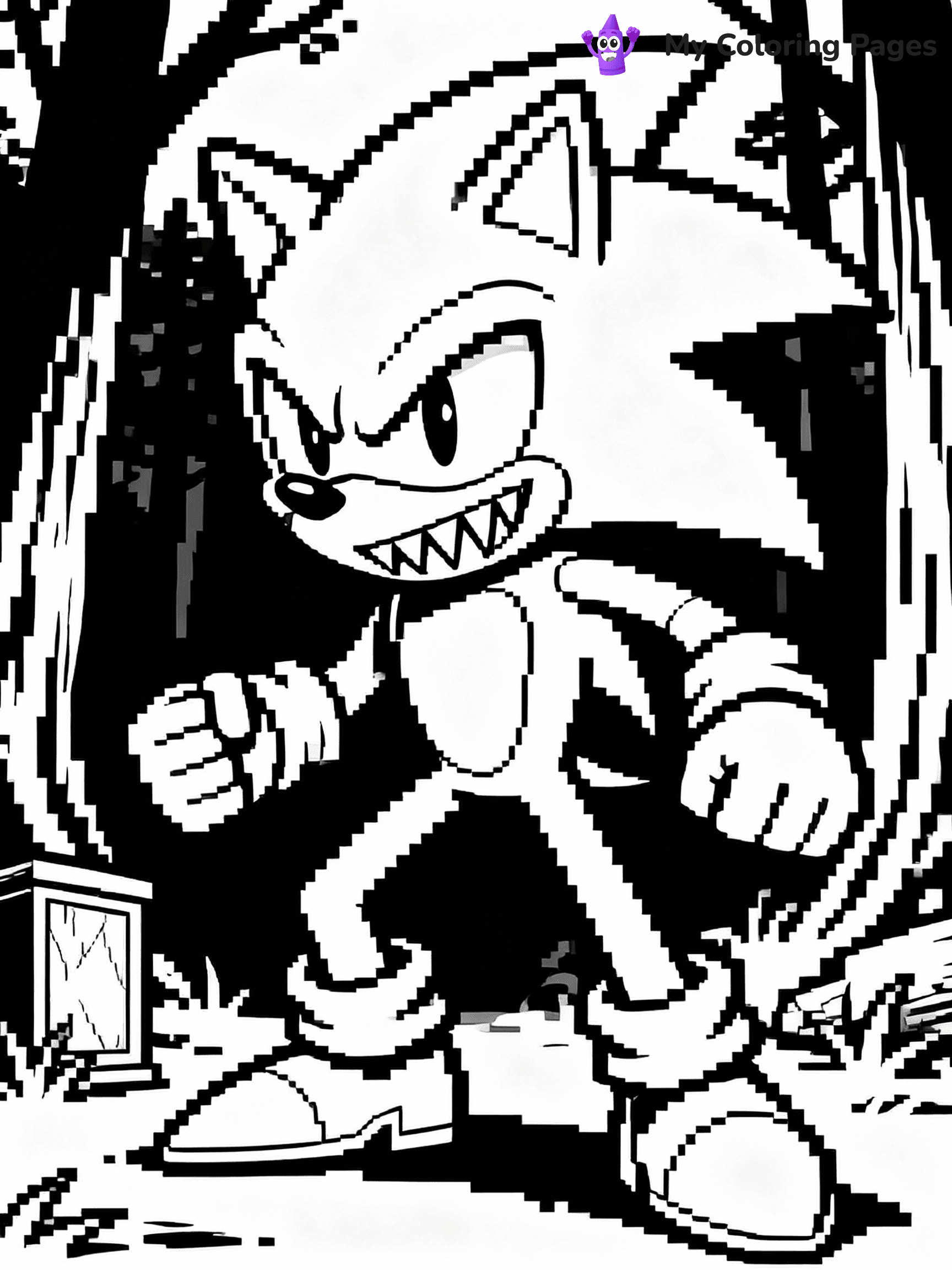 Sonic Exe Coloring Pages - 15