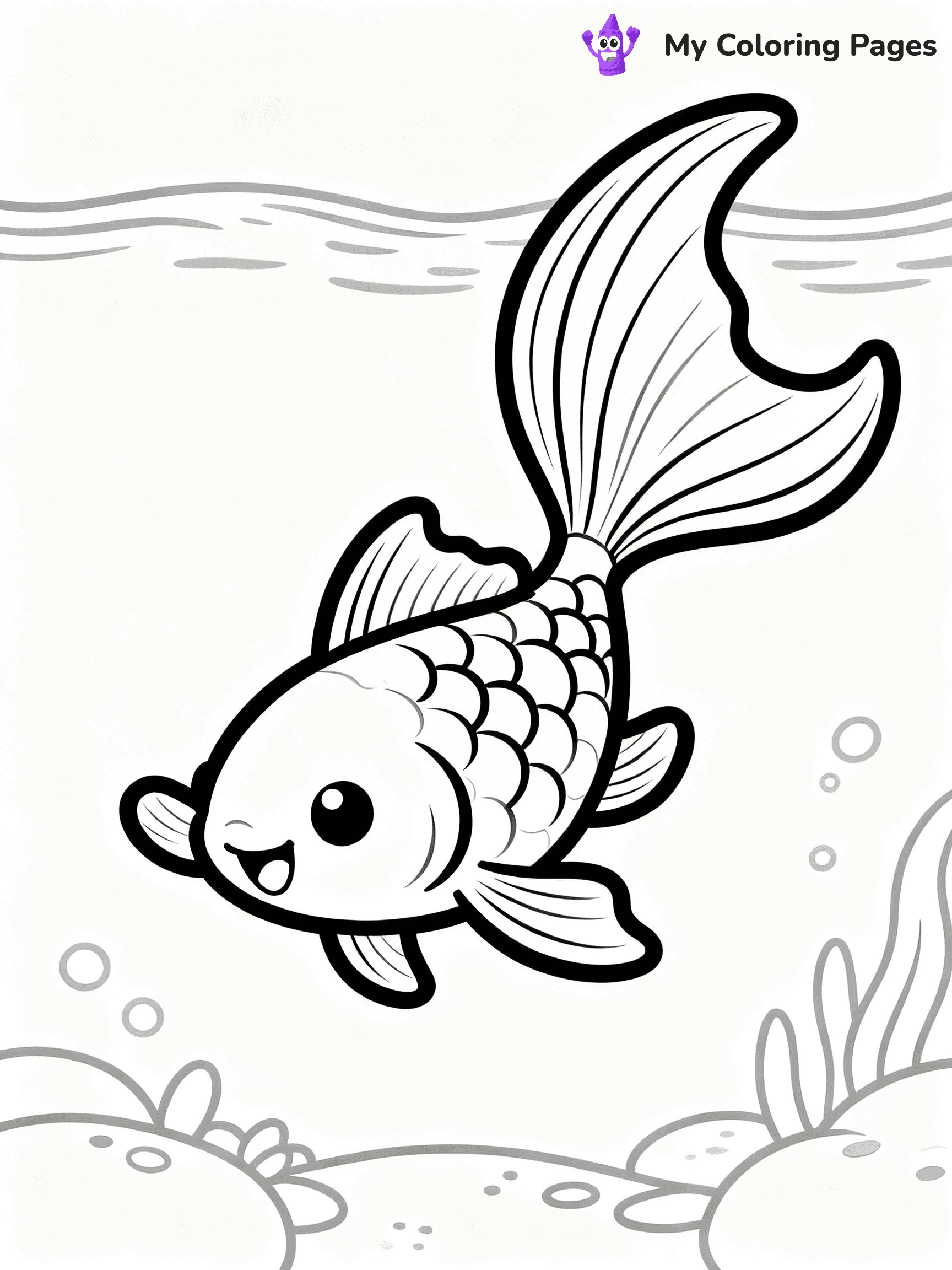 Goldfish Coloring Pages - 9