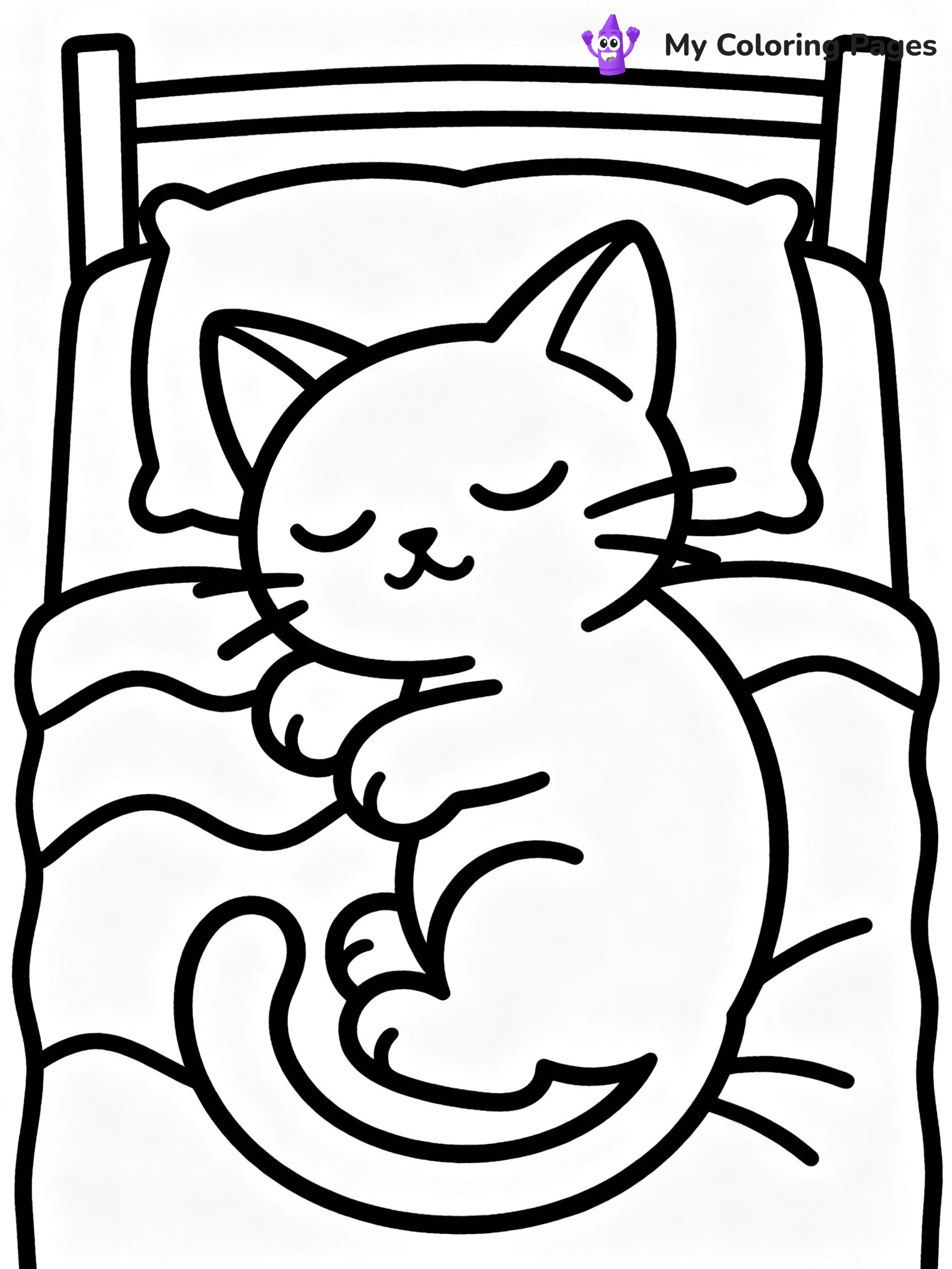 ⚠️ CRITICAL REQUIREMENT - ABSOLUTE BLACK AND WHITE ONLY ⚠️
This MUST be a BLACK AND WHITE line drawing ONLY. NO COLORS whatsoever.
- ONLY pure black lines (#000000) on pure white background (#FFFFFF)
- ABSOLUTELY NO colors, NO shading, NO gradients, NO grayscale
- If there are ANY colors in the output, the image is REJECTED
- This is a COLORING PAGE - meant to be COLORED IN by children
- The output must be UNCOLORED line art ready for coloring
⚠️ SUBJECT TO DRAW: Catnap from Electrolytes
(REMEMBER: Output must be BLACK AND WHITE line art only, NOT colored!)
# COLORING PAGE: BLACK OUTLINES ONLY - WHITE BACKGROUND MANDATORY
Create a **coloring book page** using EXACTLY two values: black lines, white space.
## NON-NEGOTIABLE BINARY RULES
- **ONLY #000000 (black) and #FFFFFF (white)** - NO other values exist
- **EVERY PIXEL = BLACK OR WHITE** - no gray/shading/antialiasing
- **WHITE BACKGROUND MANDATORY** - entire canvas stays white
- **ALL SHAPES HOLLOW** - everything is empty outlines waiting to be colored
- **FORBIDDEN:** fills, shading, gradients, patterns, textures, colors
- **NO SOLID REGIONS** - if it's not a thin line, it's wrong
## Universal Line Standards
- Black outlines ONLY - thin, uniform weight
- Every shape completely empty inside
- Closed contours suitable for coloring
- Simple flat illustration - zero depth/3D/realism
- **Style:** Whimsical Doodle Art Alley - rounded, friendly outlines (unless specified)
## Everything = Outline Only
- Characters/animals: hollow shapes
- Objects/clothing: empty contours
- Backgrounds/scenery: line work only
- Natural elements: outlined forms
- Dark/night areas: don't exist (use outlined symbols)
- Textures/patterns: convert to simple lines
## The Test
Can a child color EVERY white space with crayons? If any area is pre-filled/shaded/gray or colored in, it FAILS. Every shape must be waiting to receive color.
**FINAL OUTPUT**: Binary coloring page. Black lines define shapes. White spaces ready for coloring. Nothing else exists. No exceptions. Print-ready.
⚠️ FINAL REMINDER: Draw the subject "Catnap from Electrolytes" as BLACK AND WHITE line art. Zero colors in output.