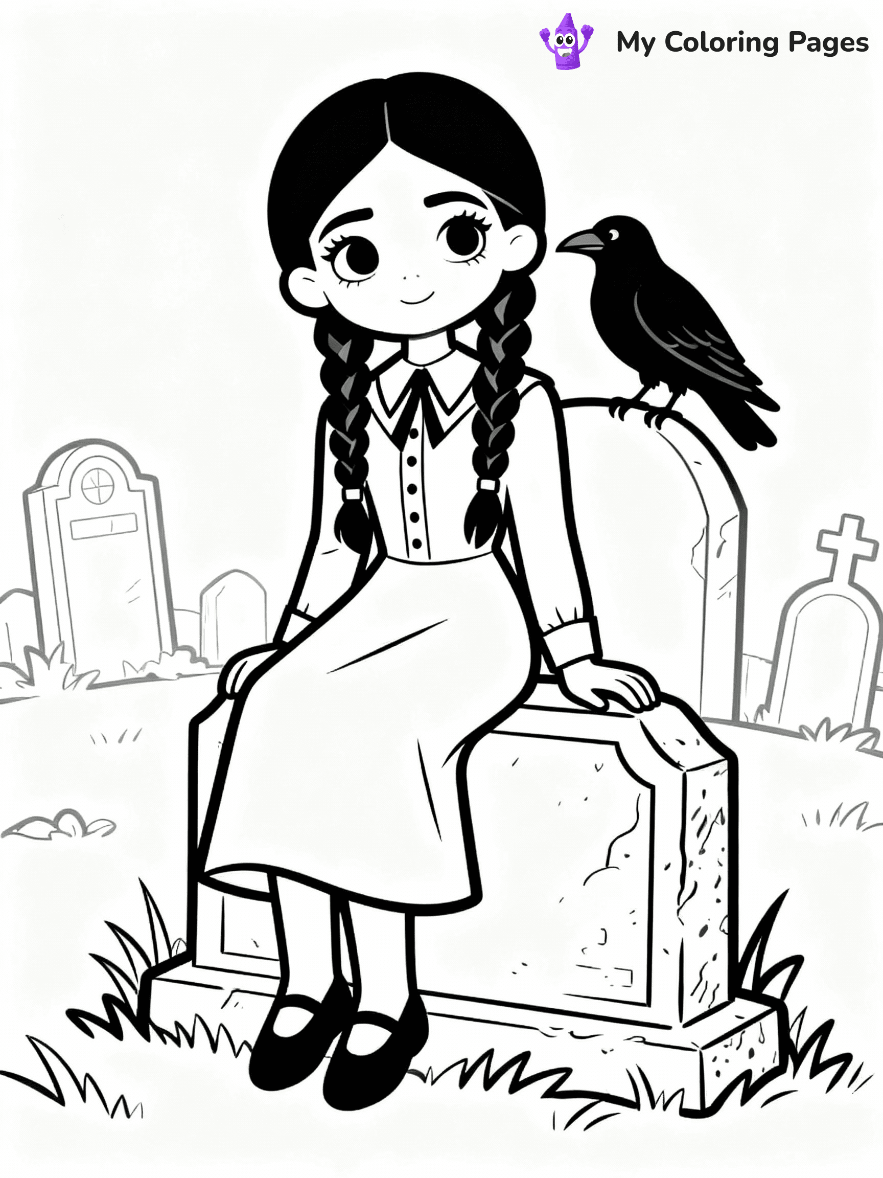 Wednesday Coloring Pages - 1