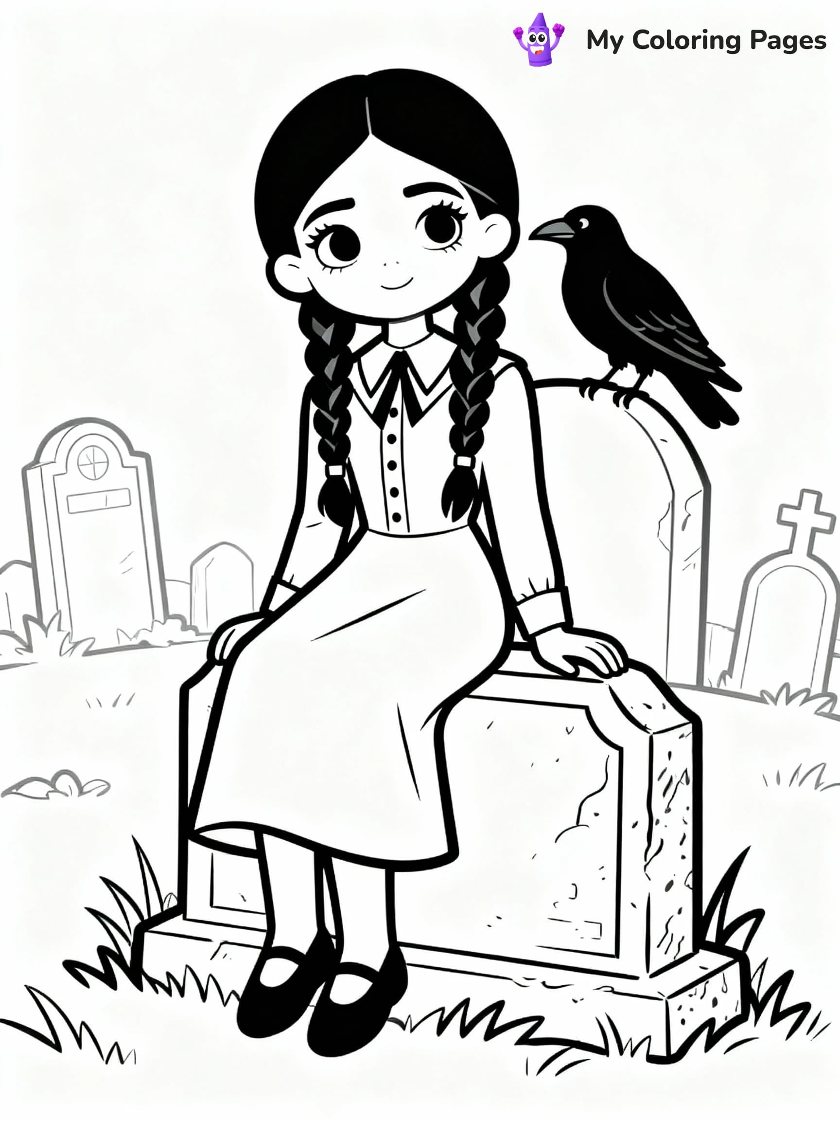 Wednesday Coloring Pages - 1