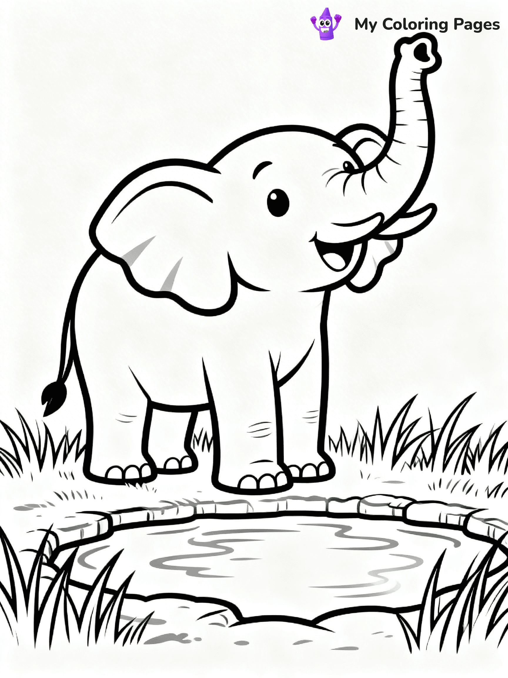 Easy Animal Coloring Pages - 54
