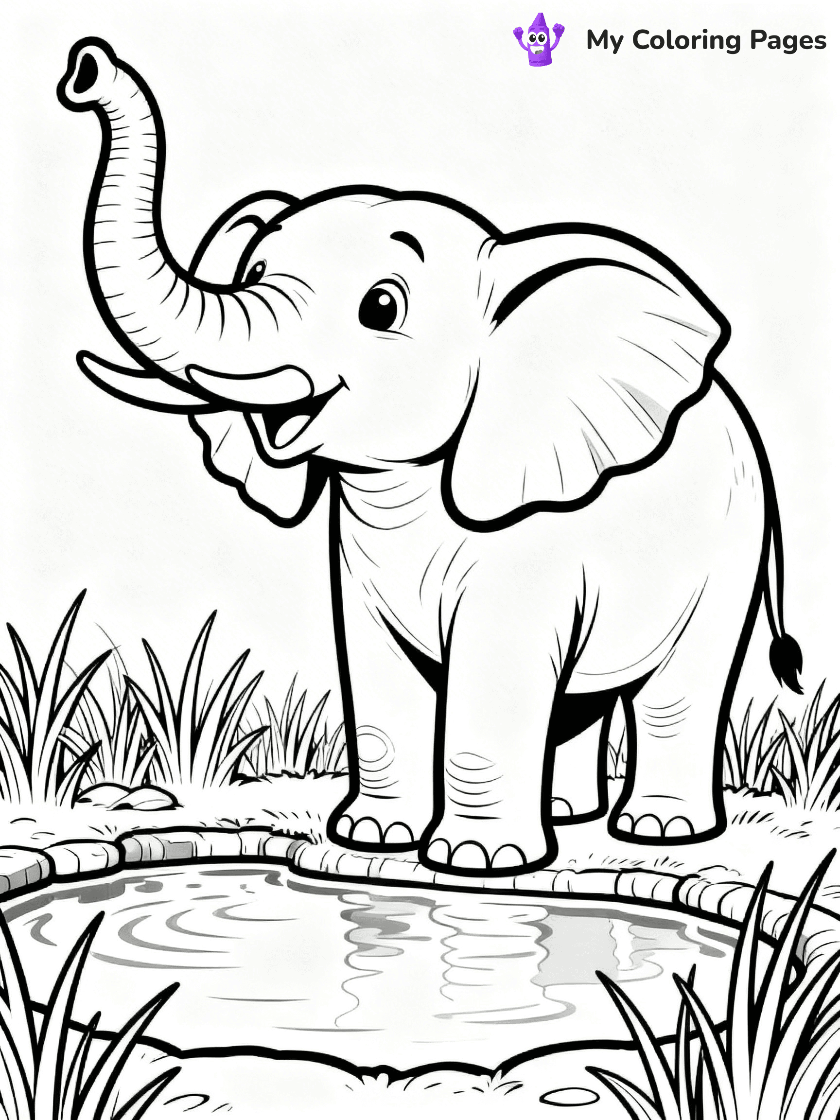 Easy Animal Coloring Pages - 53