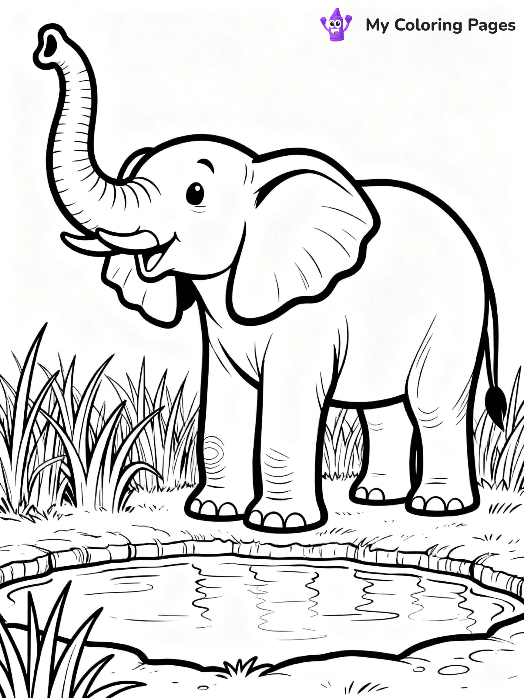 Easy Animal Coloring Pages - 52