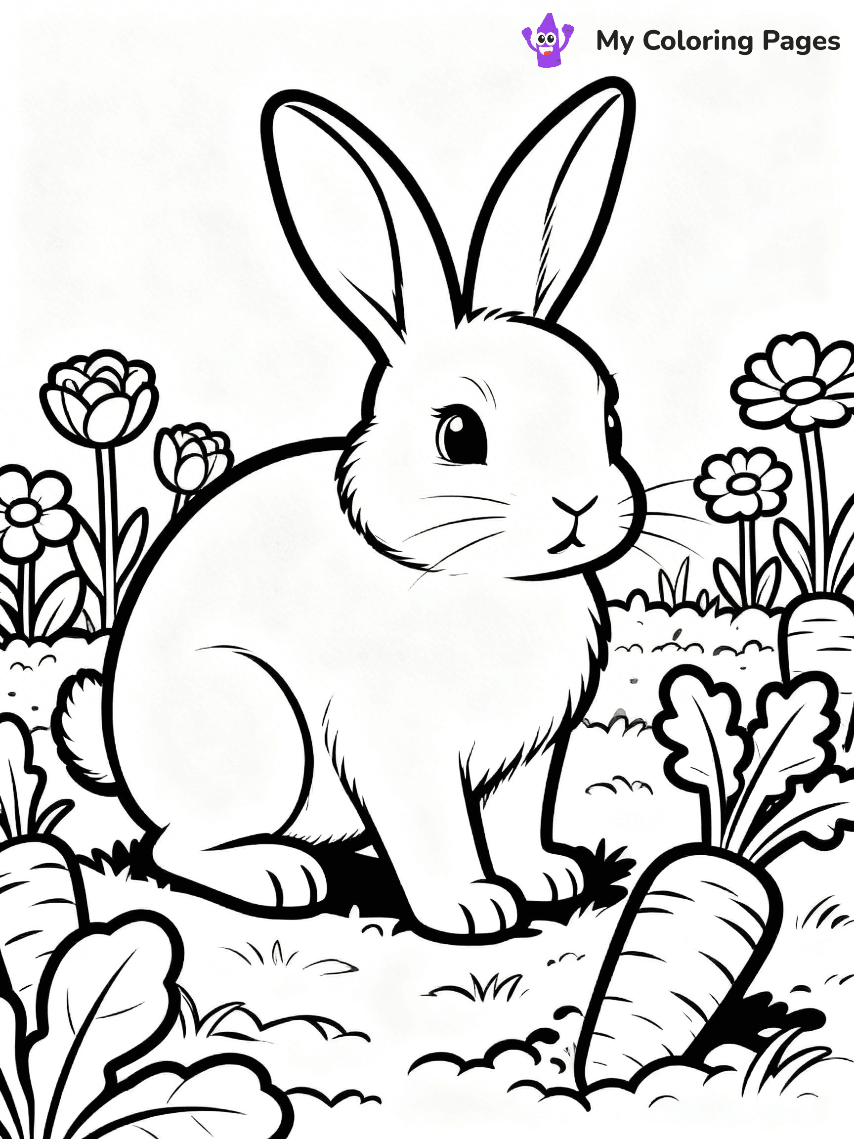 Easy Animal Coloring Pages - 24