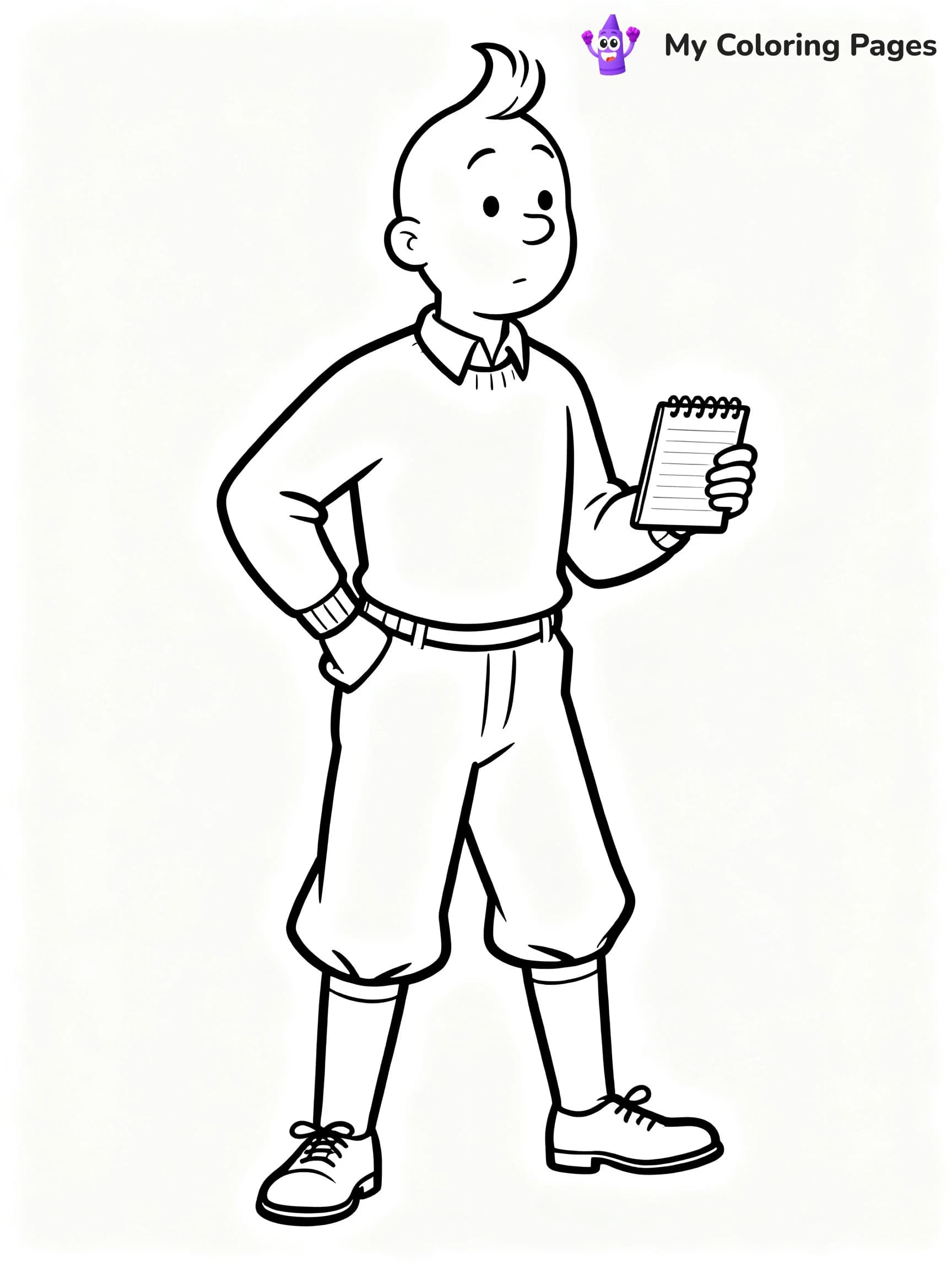 Tintin Coloring Pages - 1