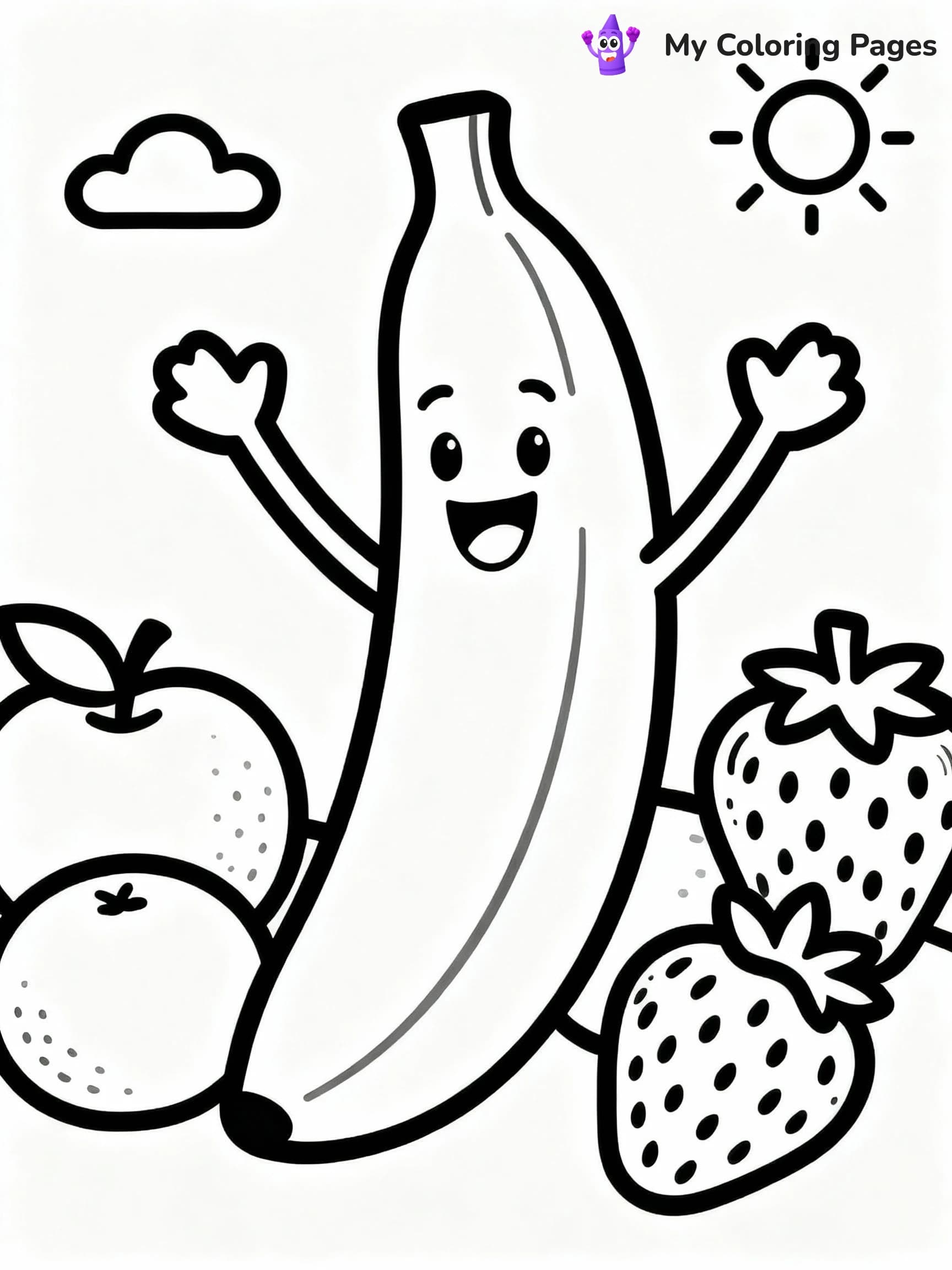 Banana Coloring Pages - 10