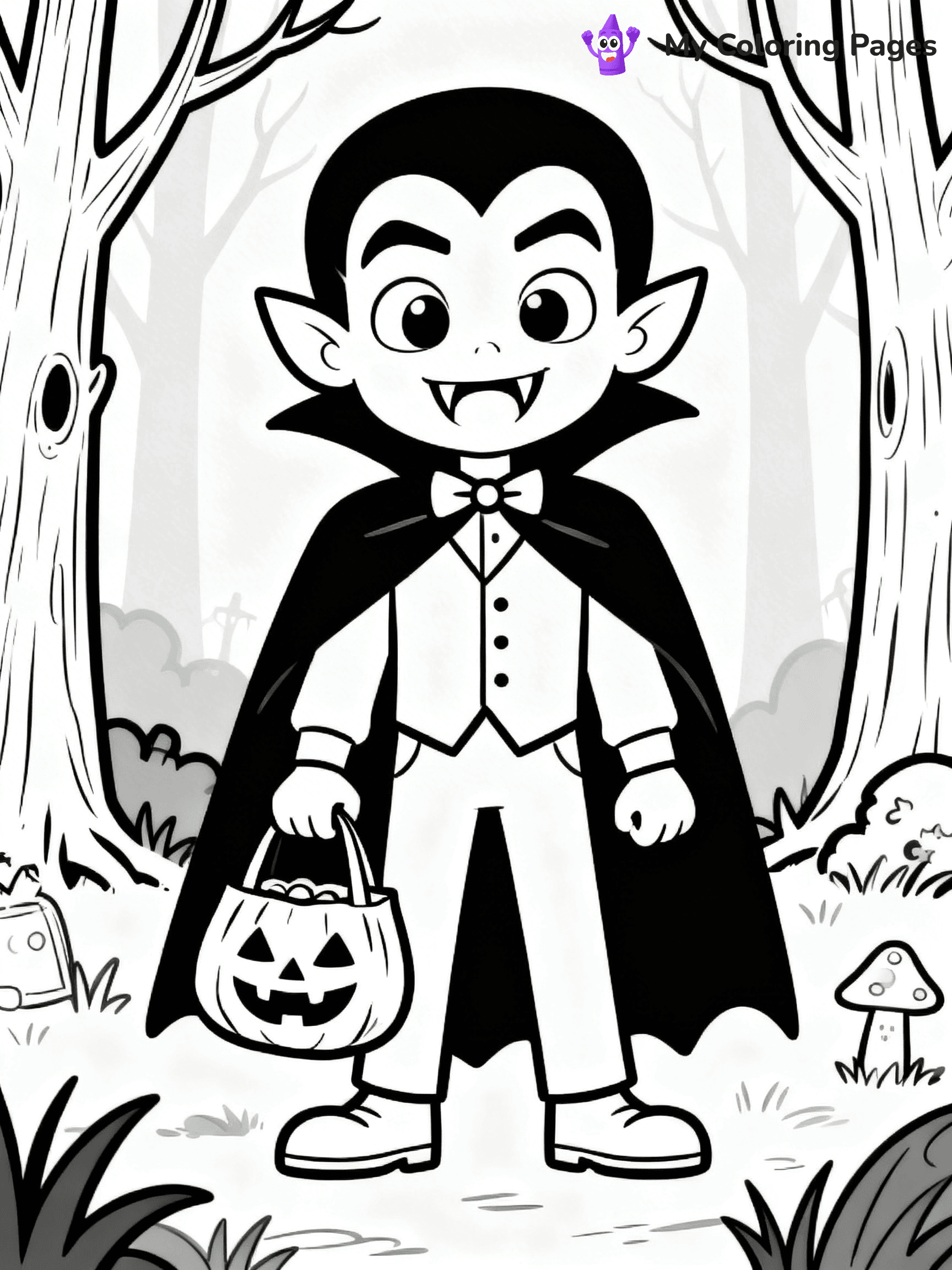 Halloween Kids Coloring Pages - 61