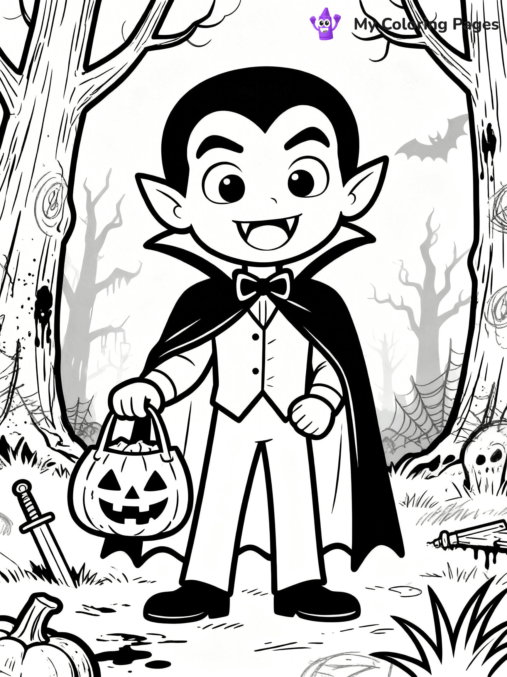 Halloween Kids Coloring Pages - 59
