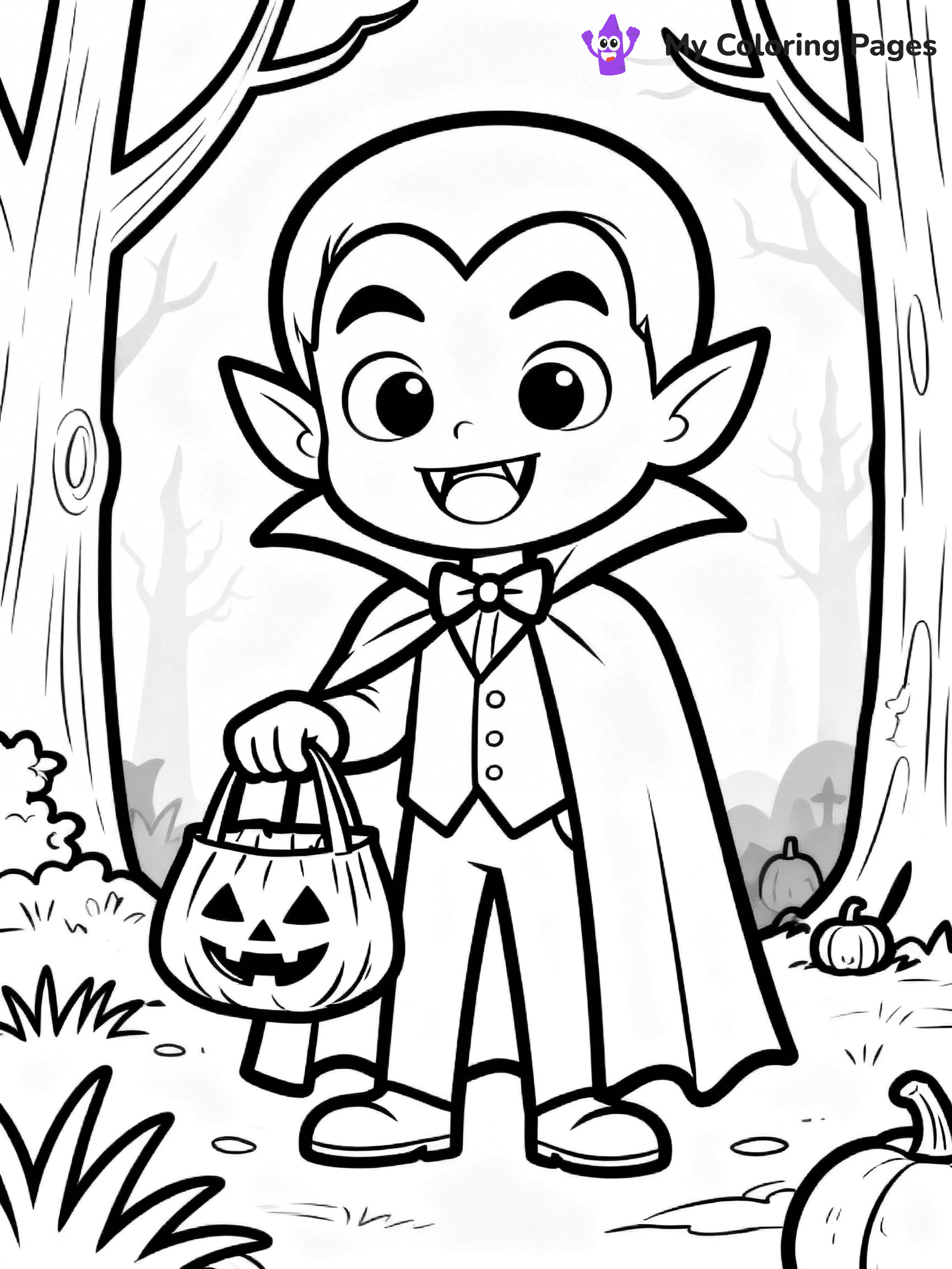 Halloween Kids Coloring Pages - 57
