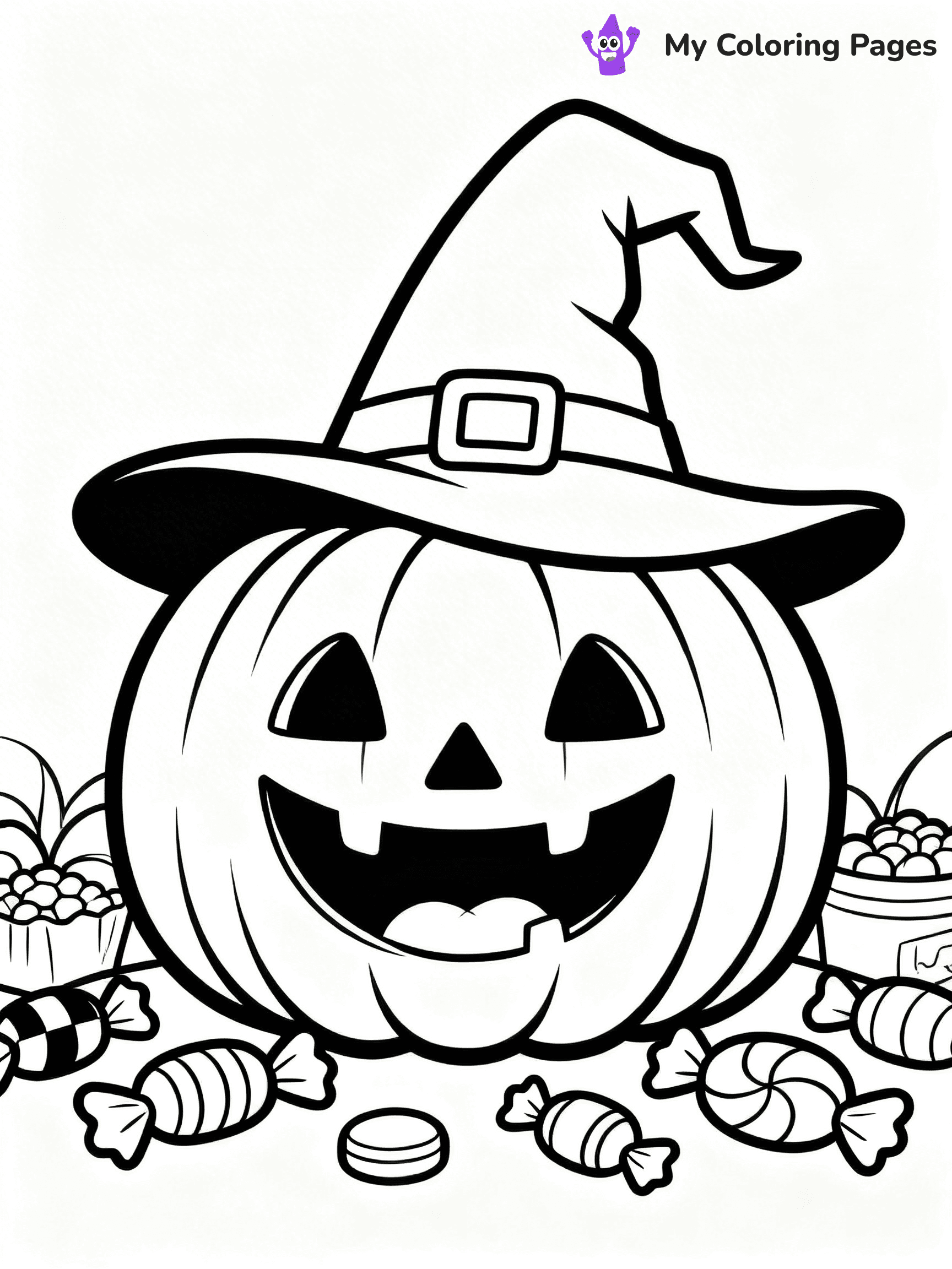 Halloween Kids Coloring Pages - 51