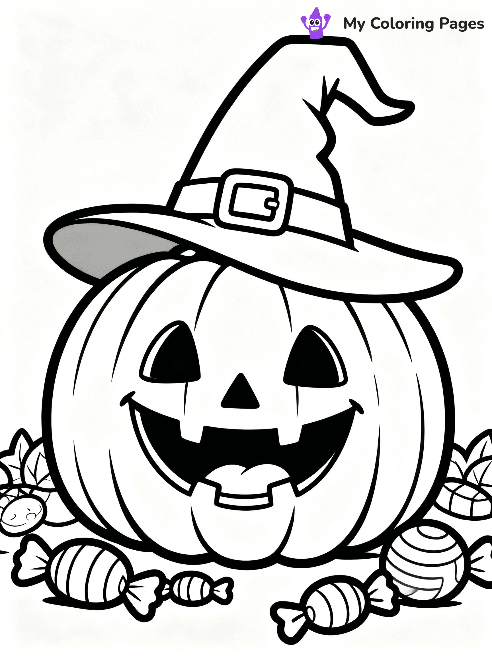 Halloween Kids Coloring Pages - 50