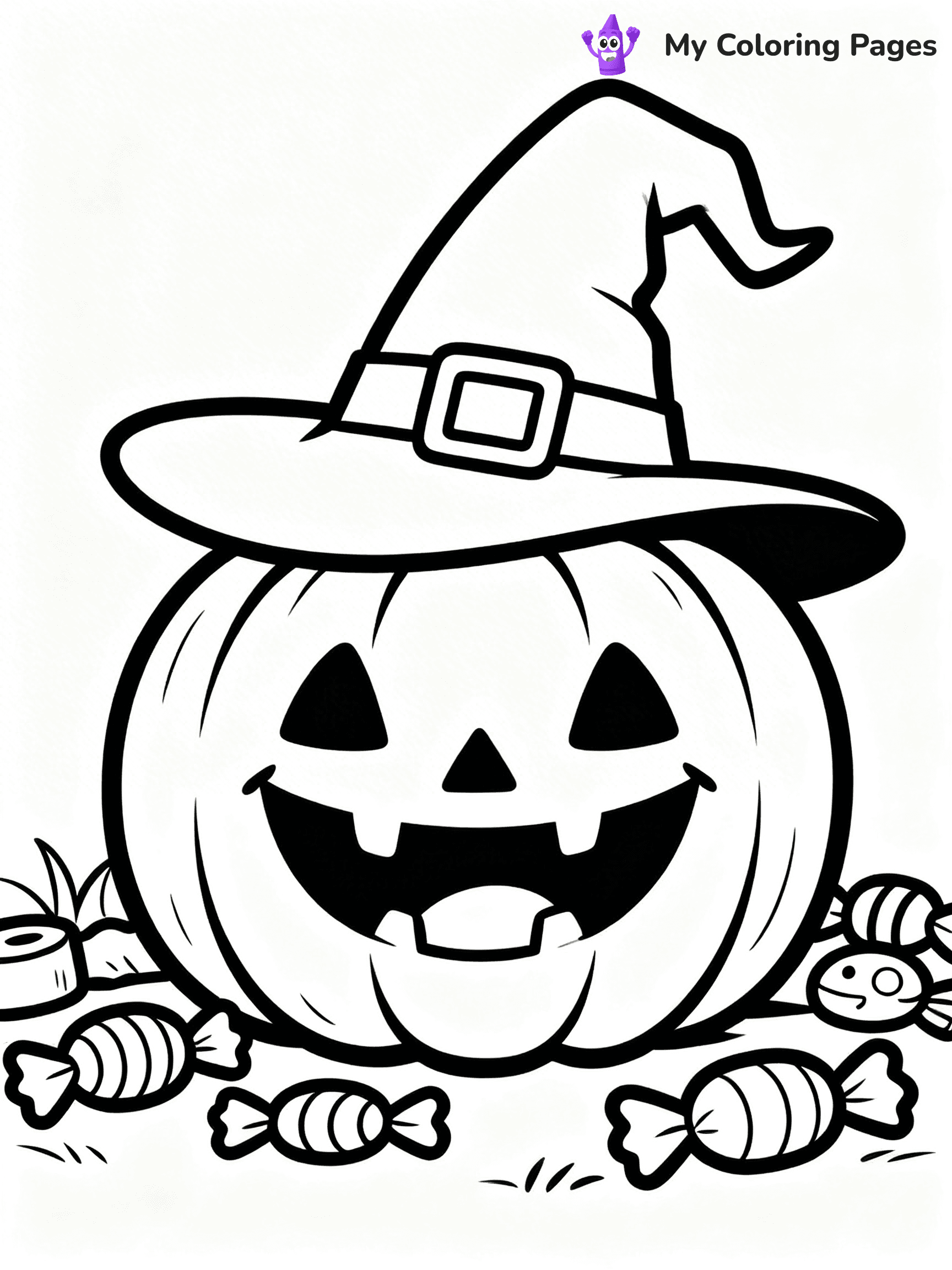 Halloween Kids Coloring Pages - 49