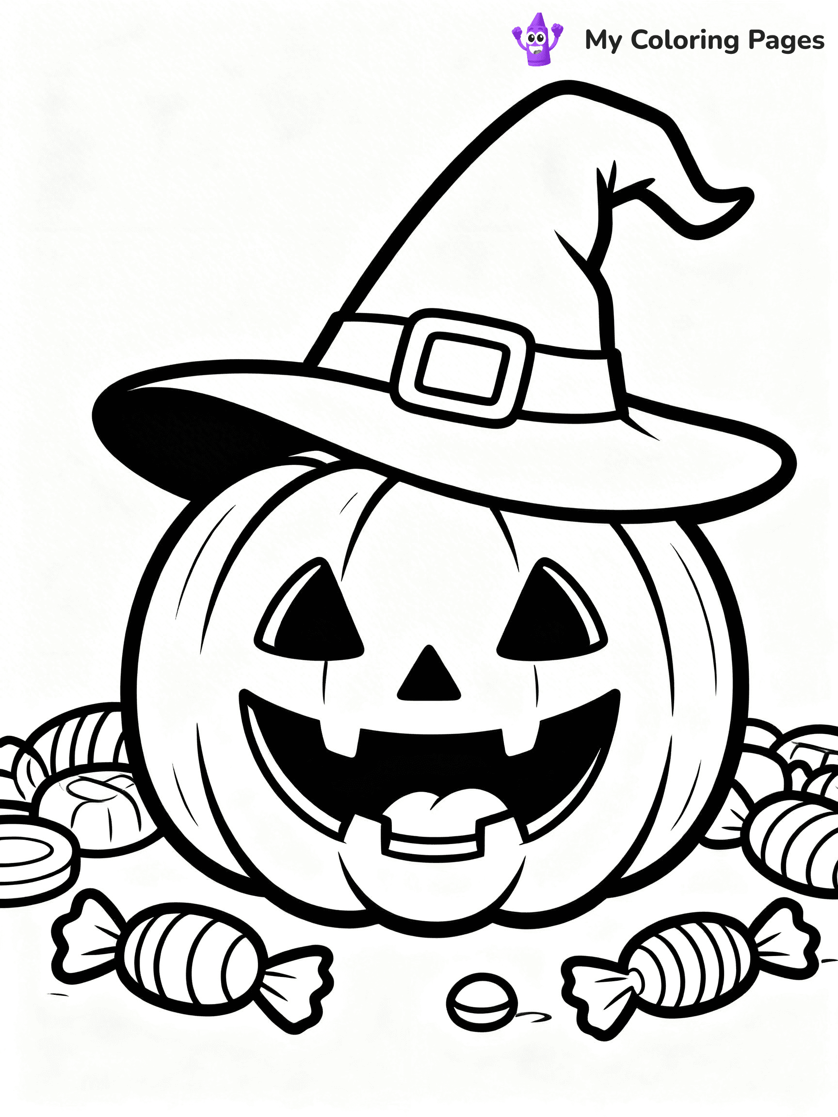 Halloween Kids Coloring Pages - 48