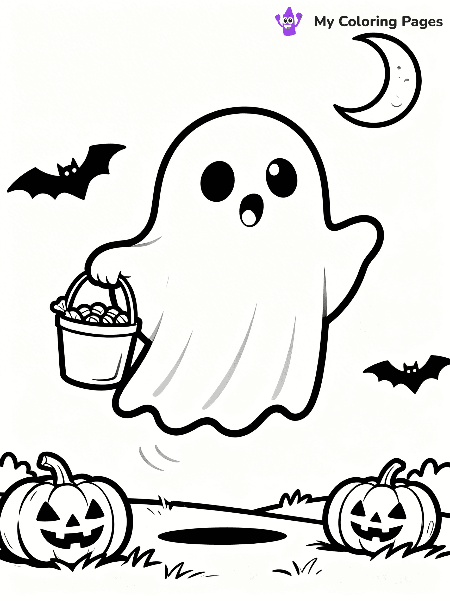 Halloween Kids Coloring Pages - 27