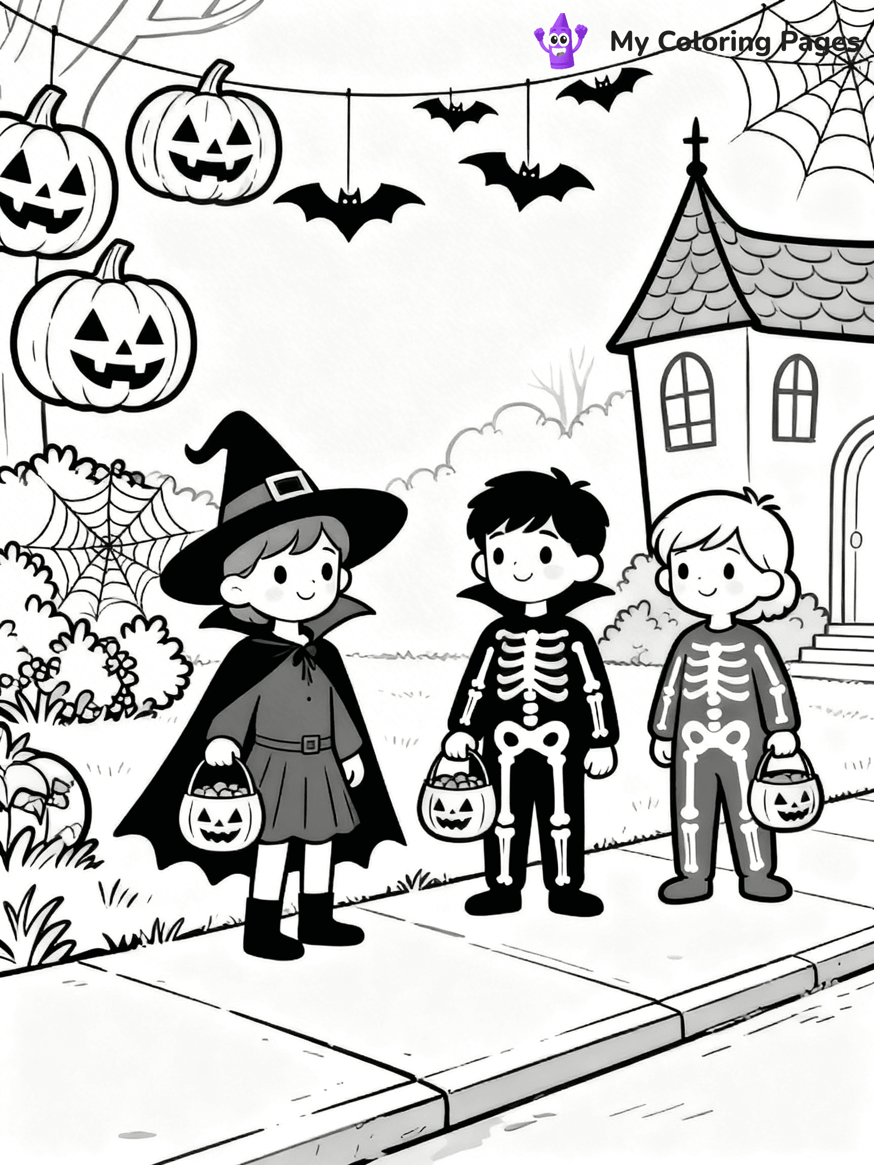 Halloween Kids Coloring Pages - 5
