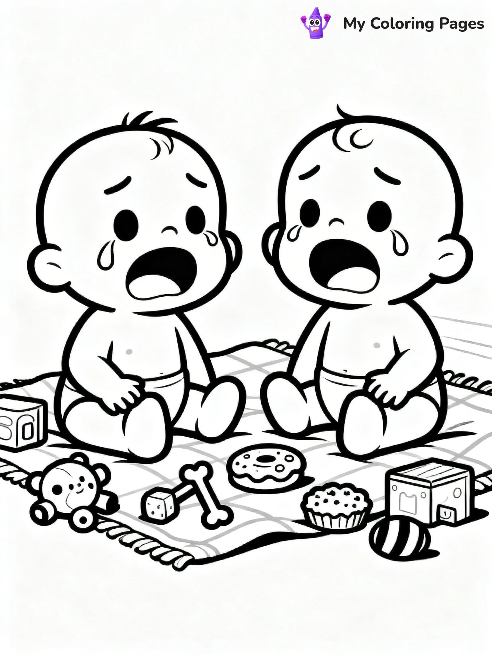 Cry Babies Coloring Pages - 1